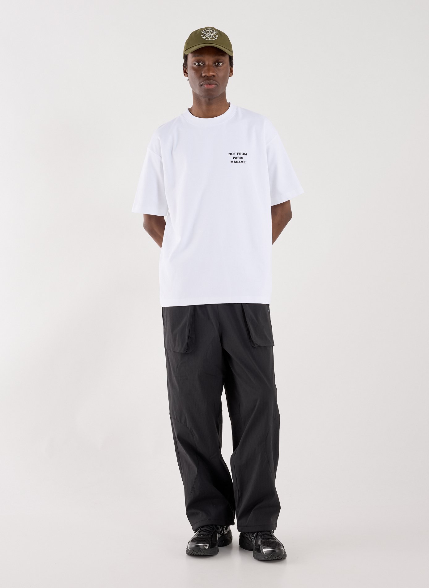 T-Shirt ample sérigraphié en coton DROLE DE MONSIEUR Blanc