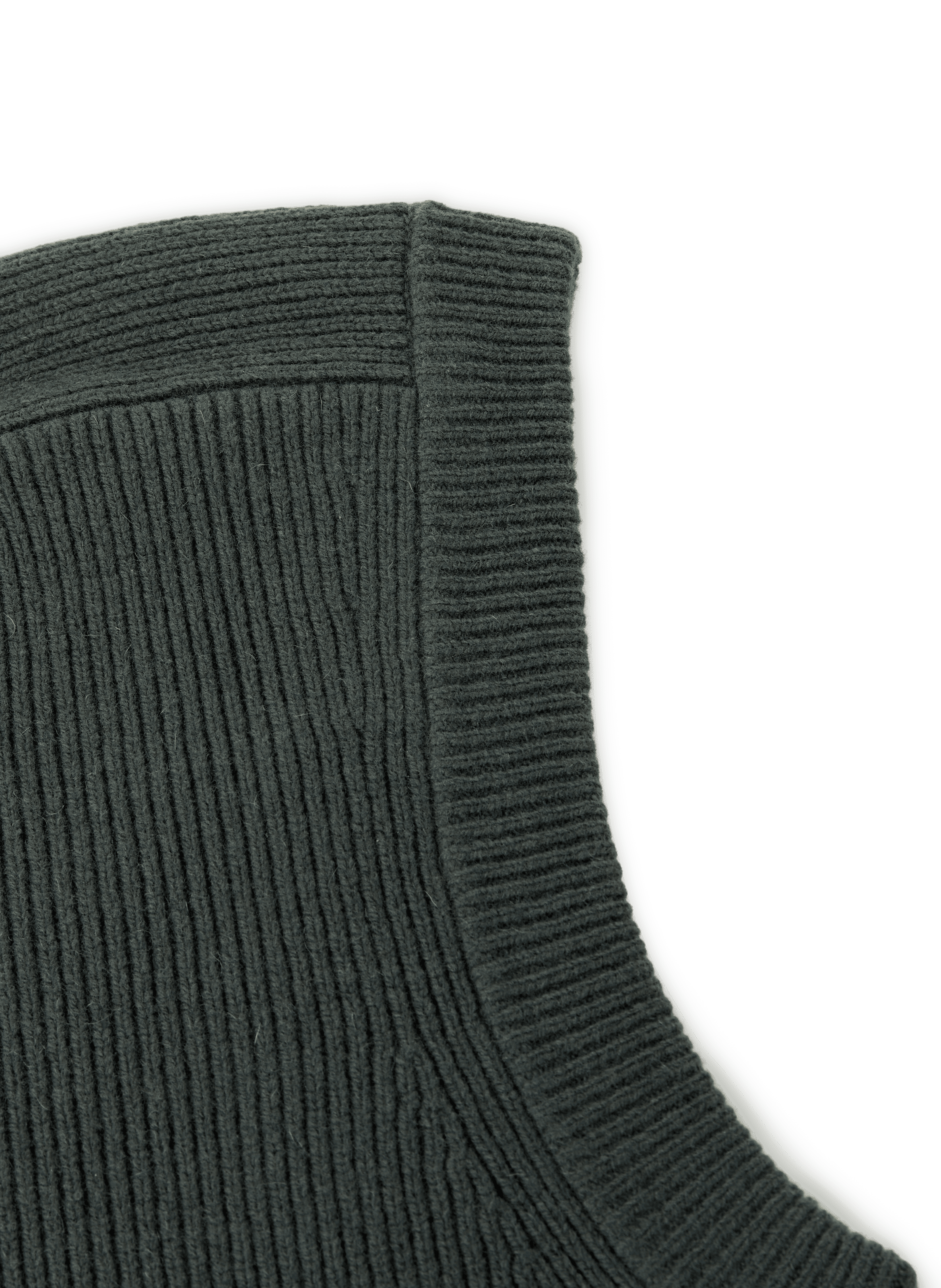 Ribbed Merino Wool Hoodie SAMSOE SAMSOE Khaki