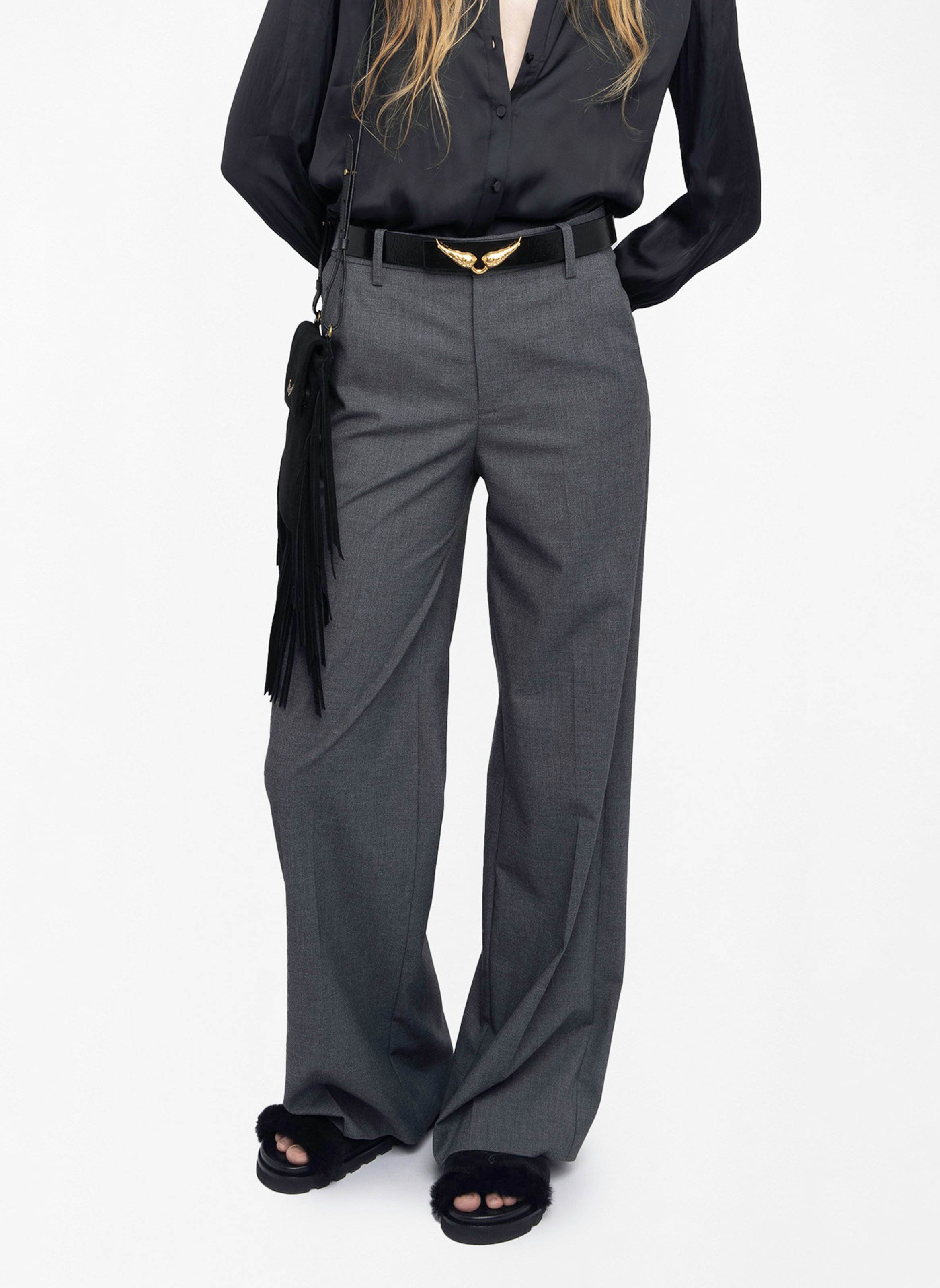 ZADIG&VOLTAIRE Pantalon tailleur large panol Gris