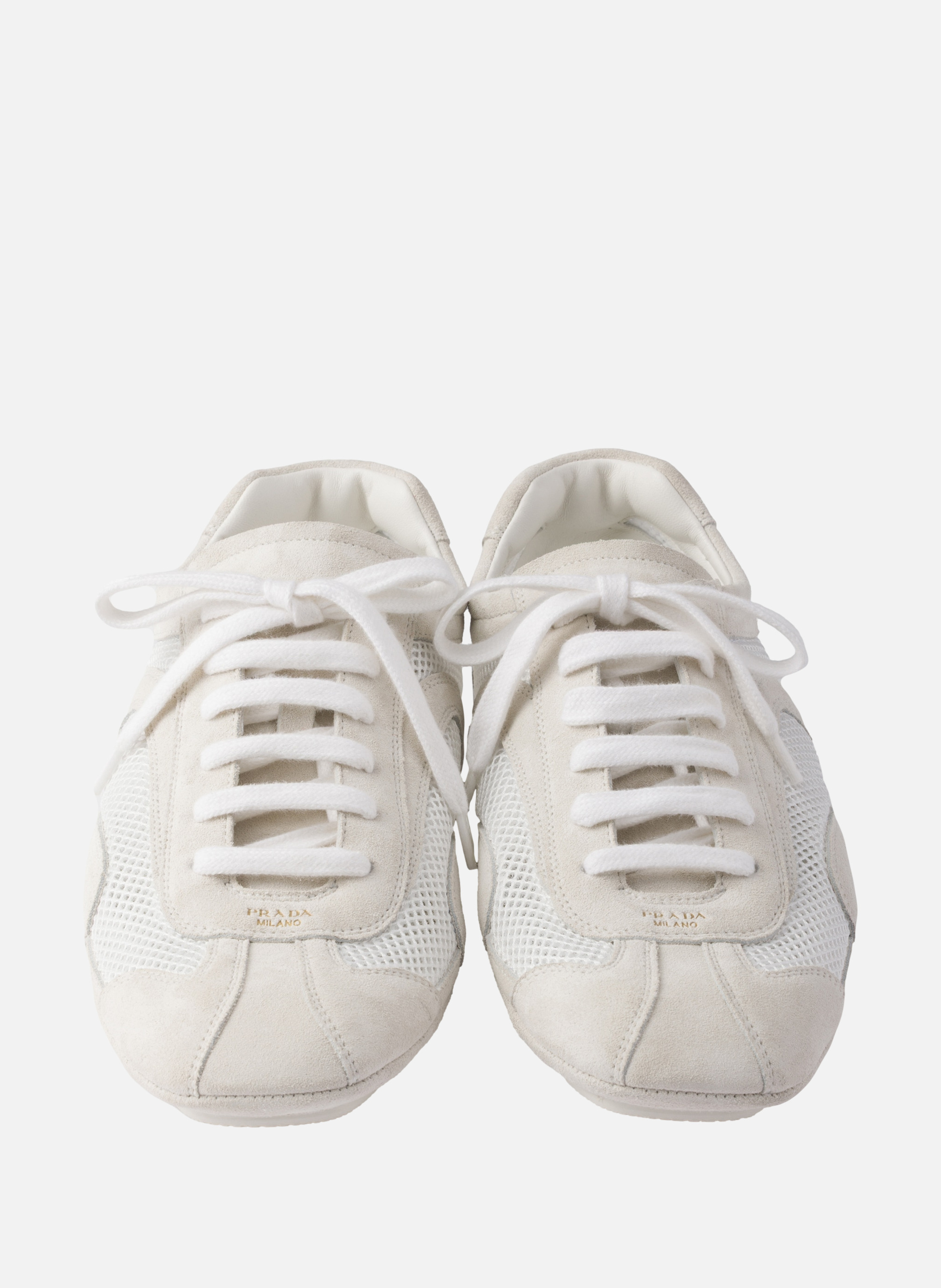 Sneakers montecarlo re-edition 2005 en daim et mes PRADA Blanc