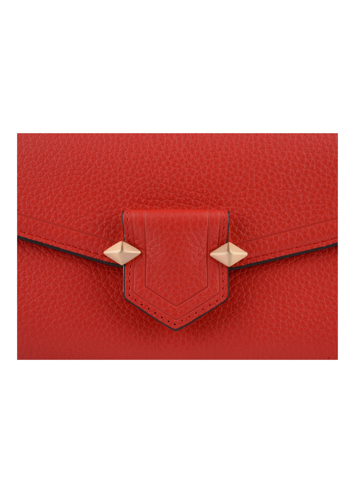 Sèvres | Pochette en cuir de vachette POURCHET Rouge