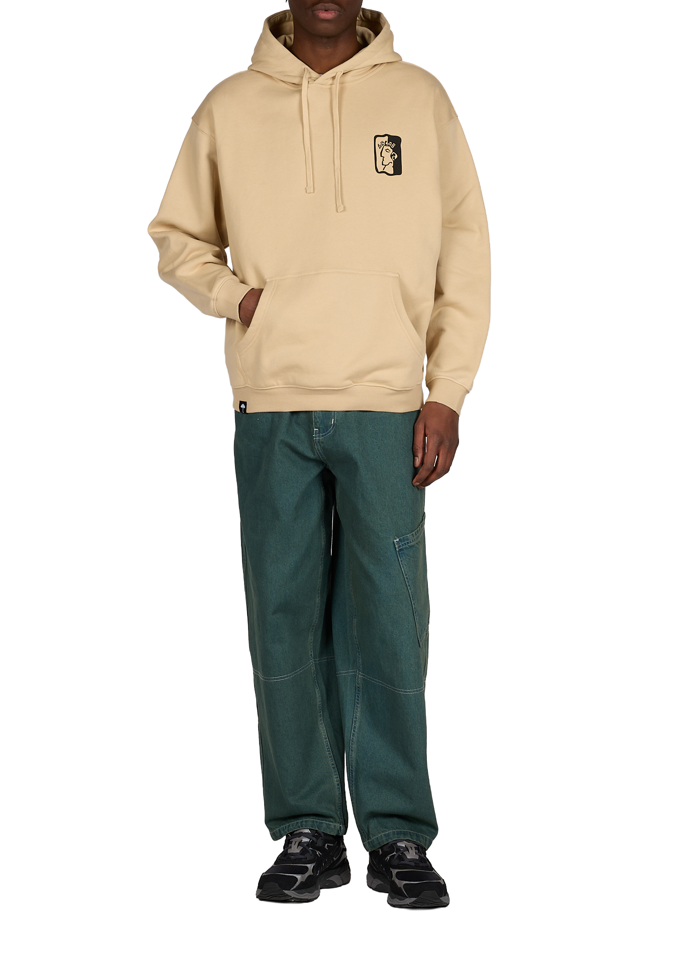 Hoodie imprimé Dieu Grec HELAS CAPS Beige