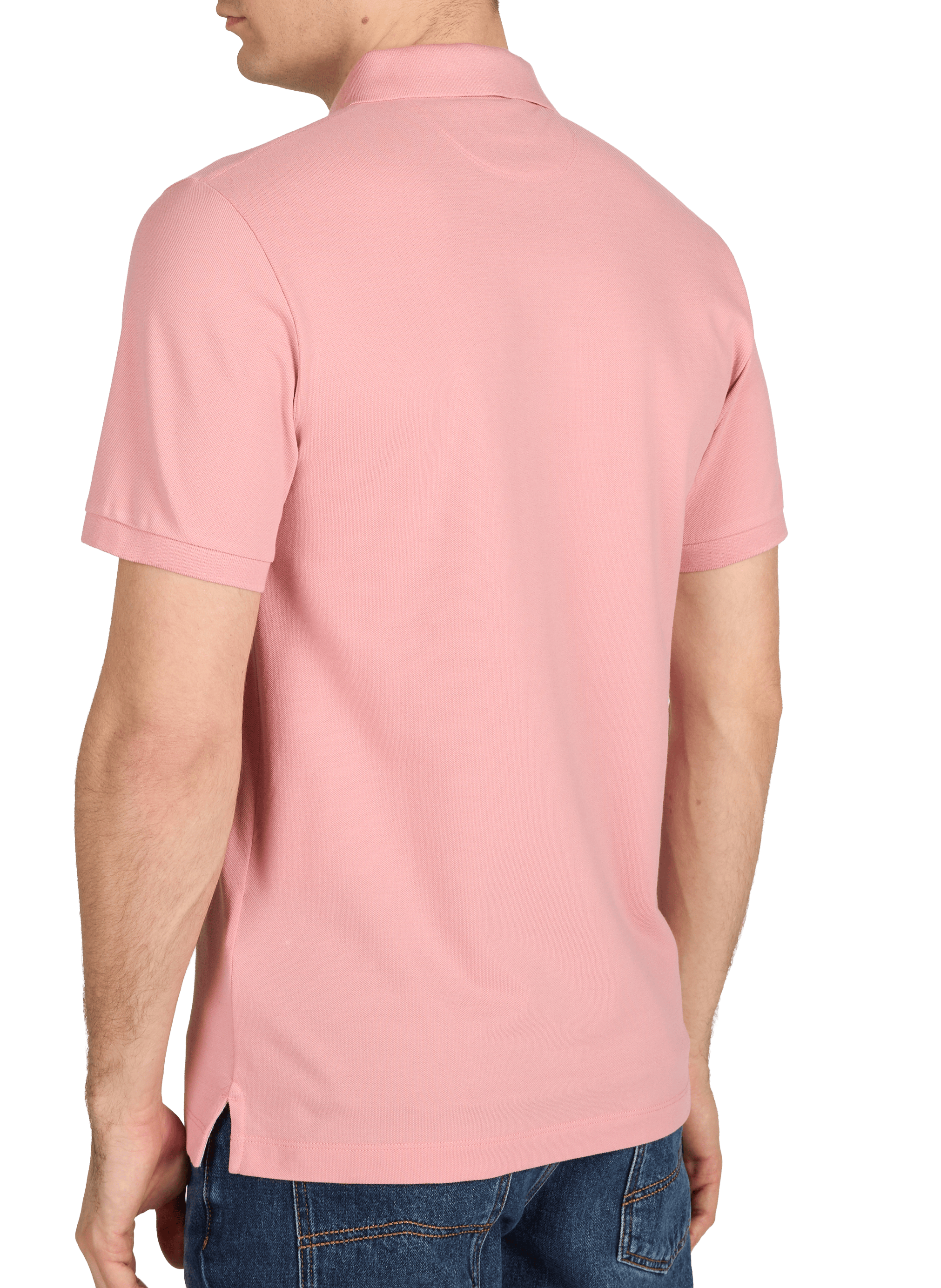 Polo à manches courtes en coton HACKETT Rose