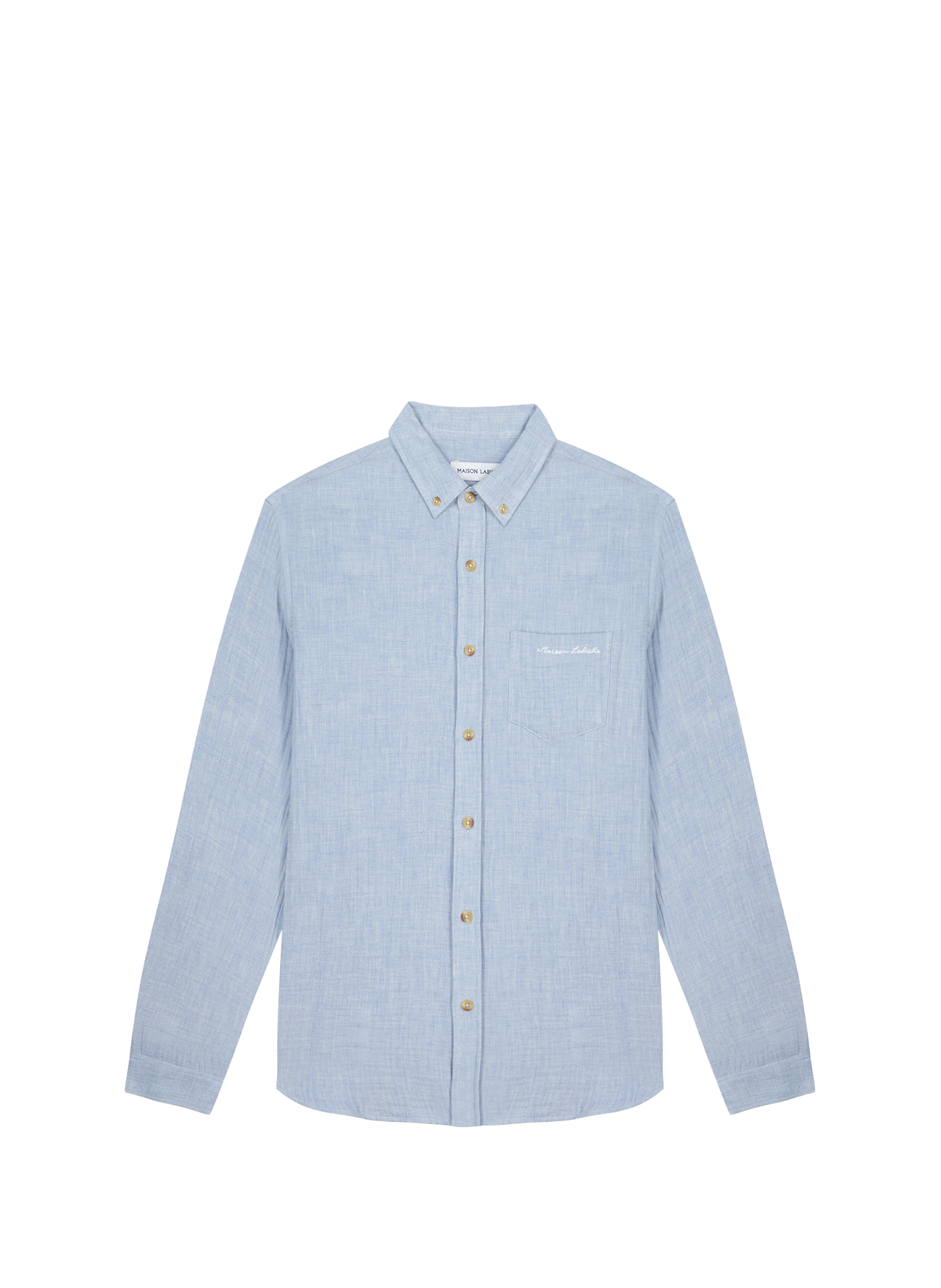 Chemise Bonne Graine en gaze de coton biologique MAISON LABICHE Bleu