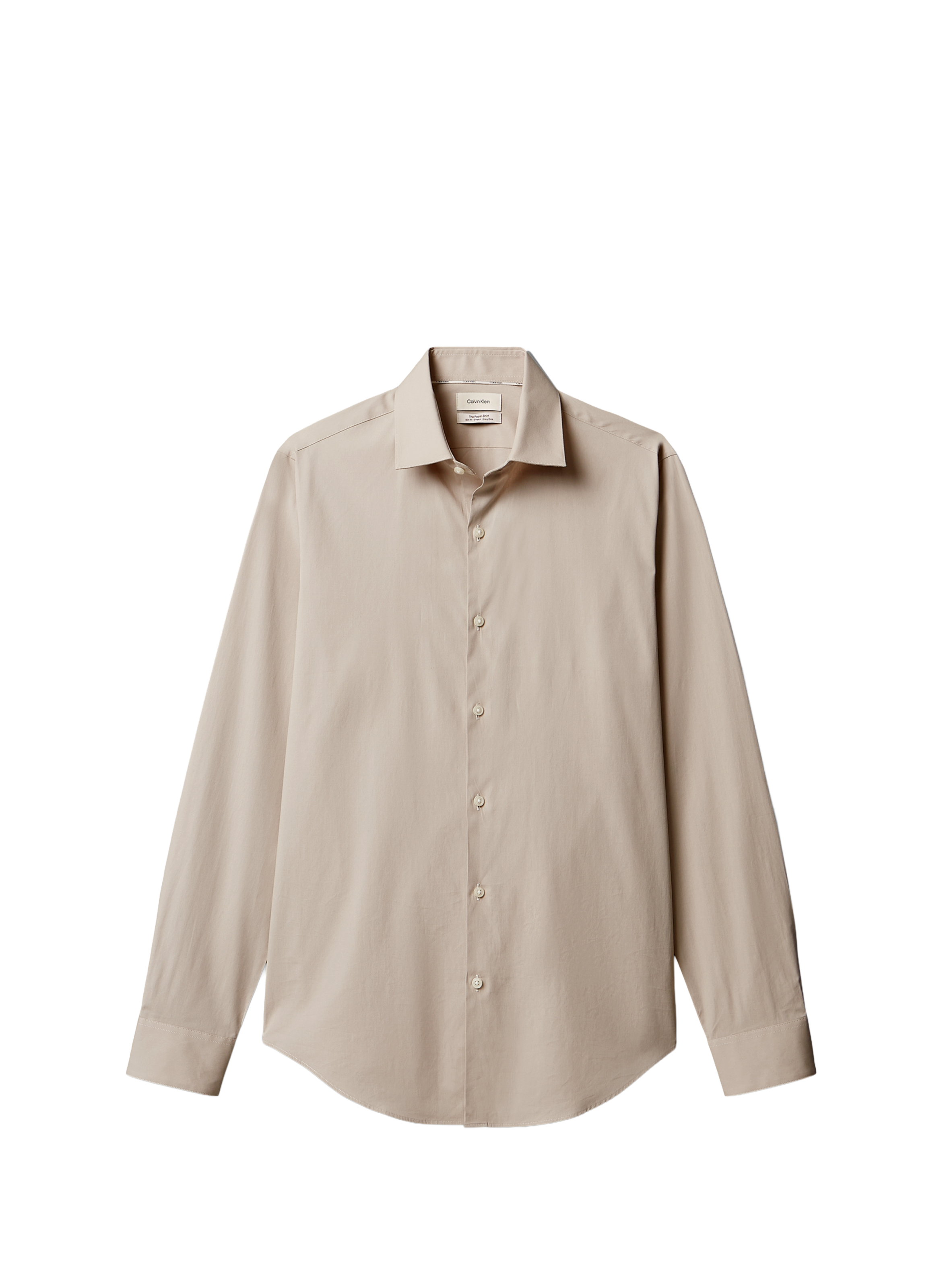 Chemise droite en lin mélangé CALVIN KLEIN Beige