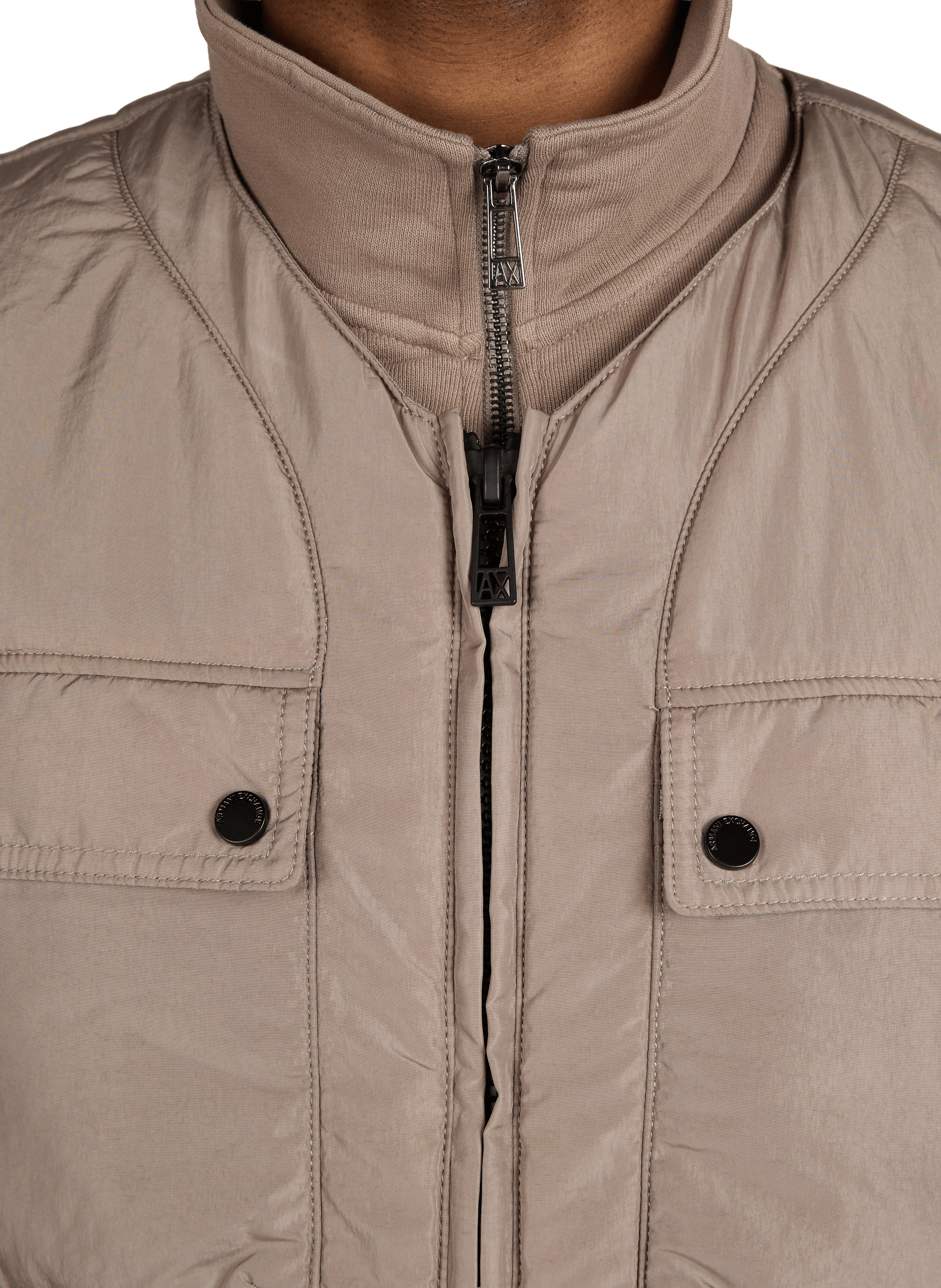 Quilted gilet ARMANI EXCHANGE Brown