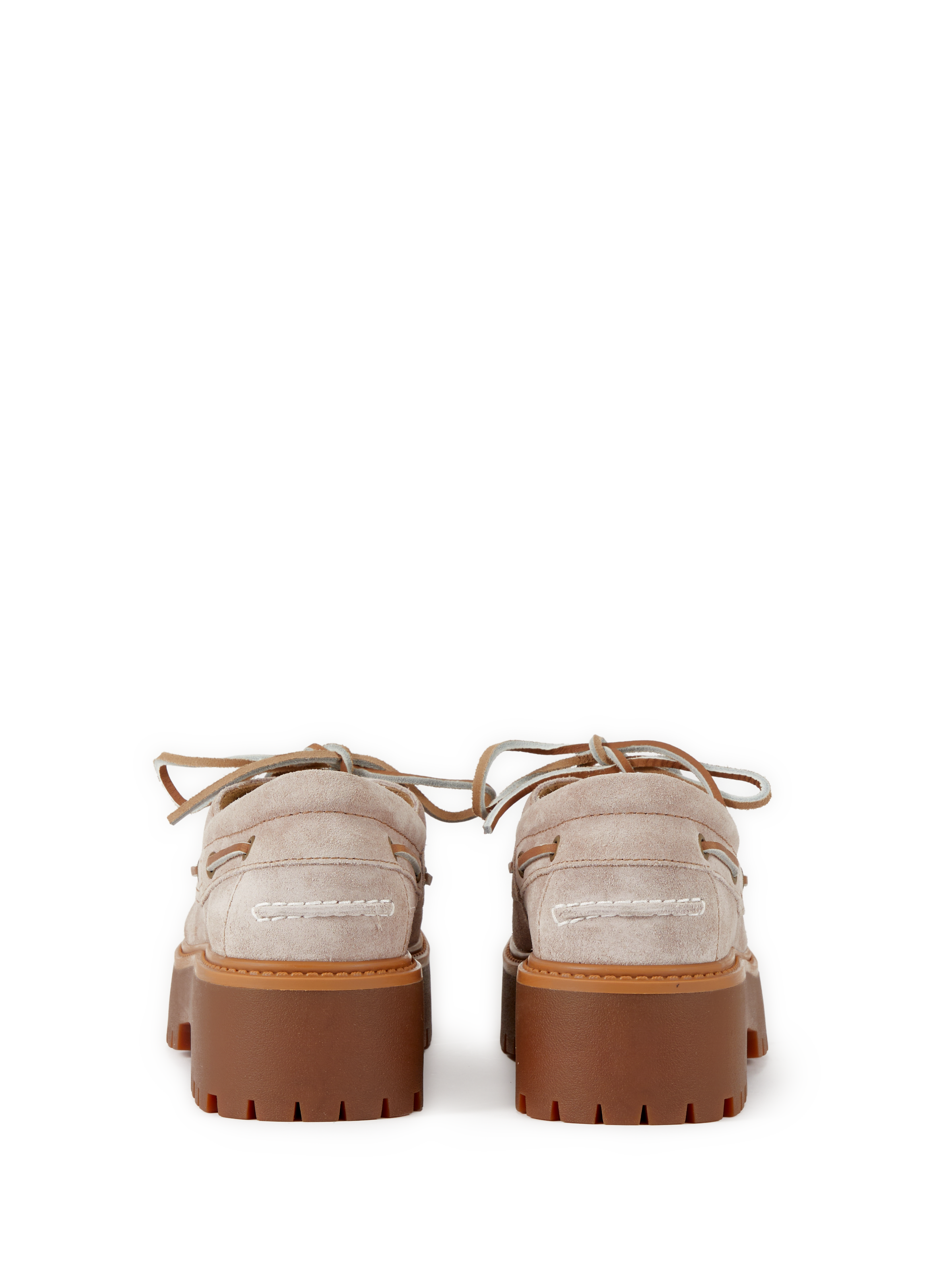 Chaussures bateau compensées en cuir suédé TIMBERLAND Violet