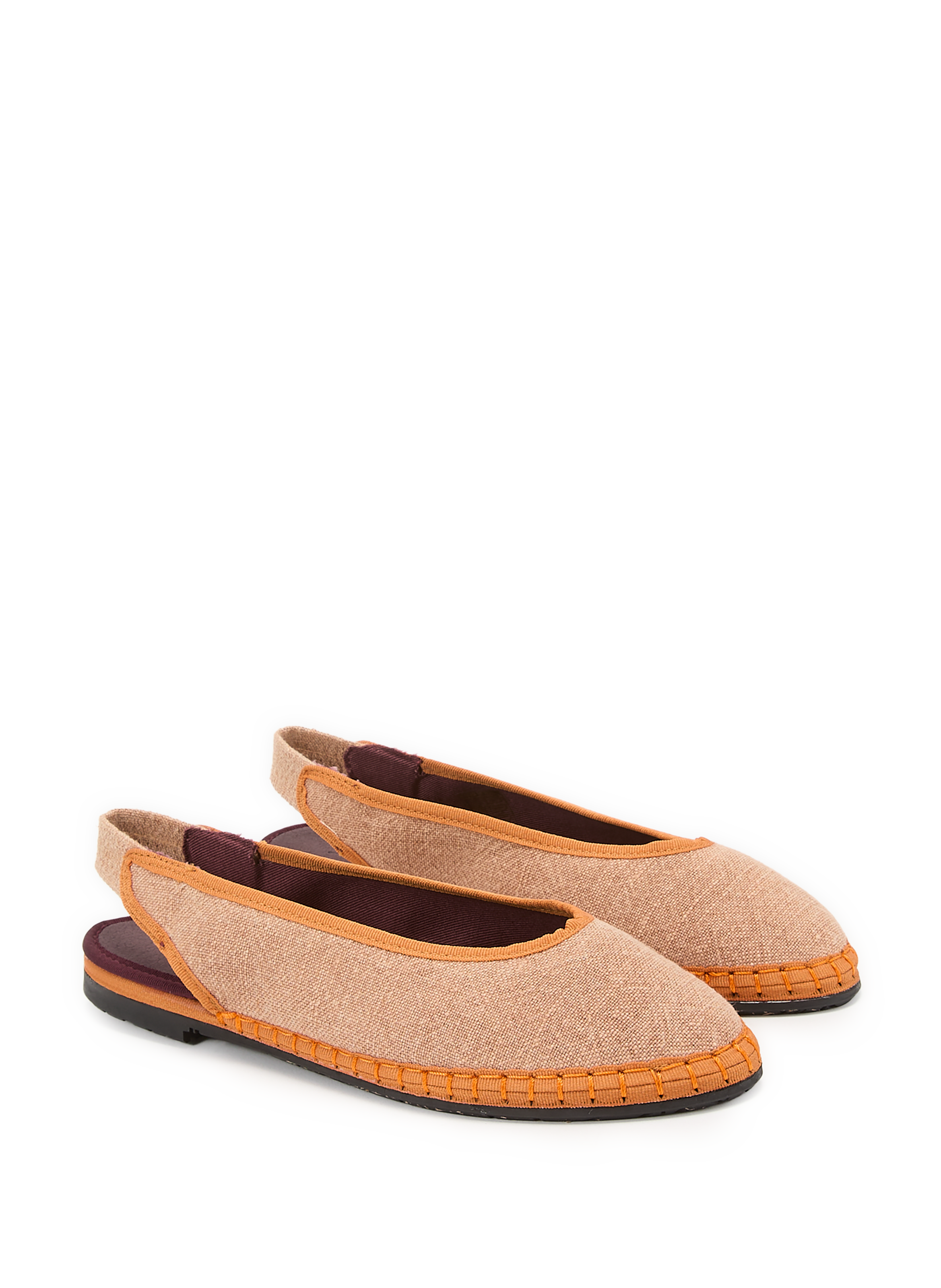 Sling-back linen FLABELUS Brown