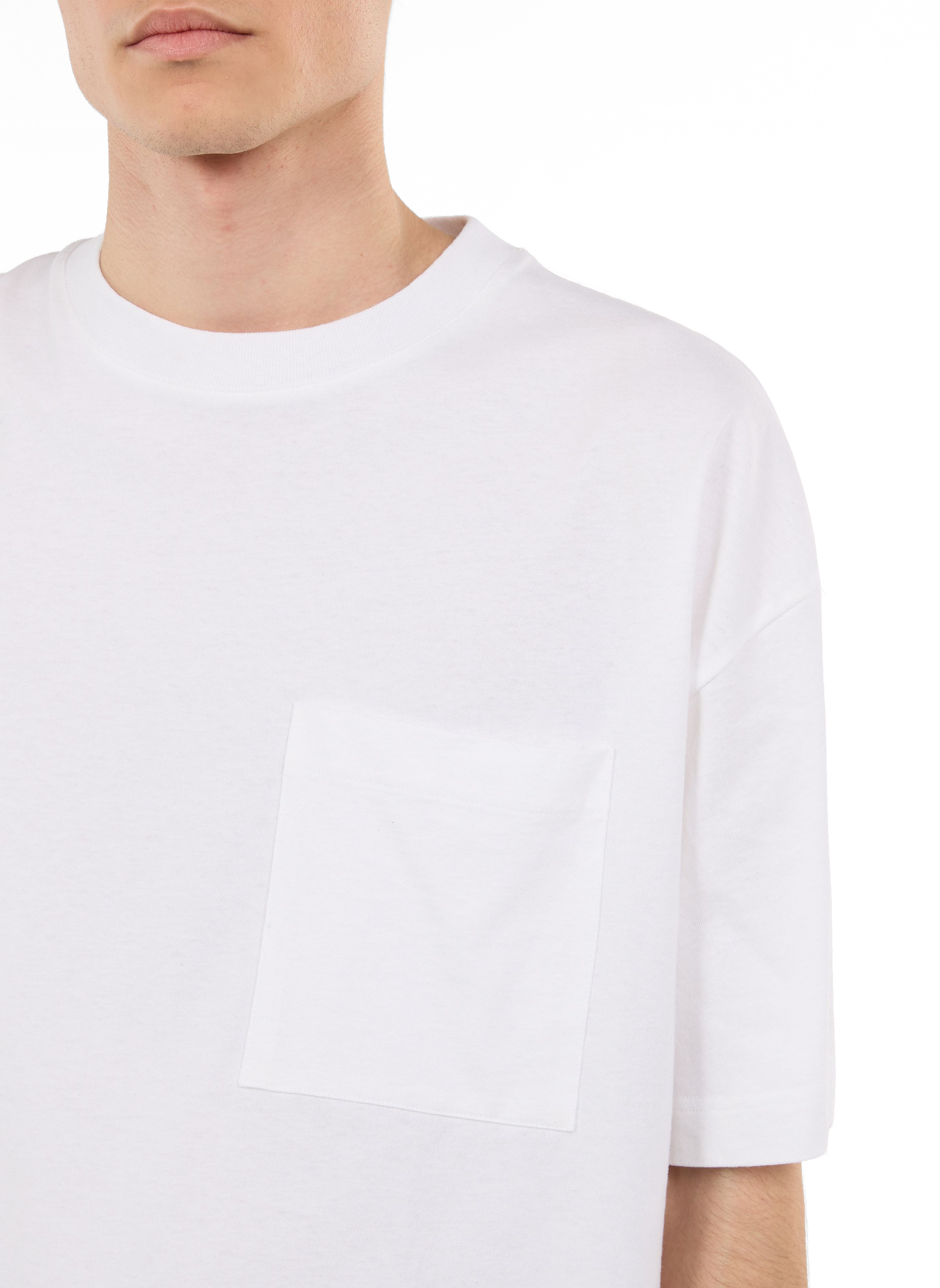 T-shirt Bart col rond en coton Blanc