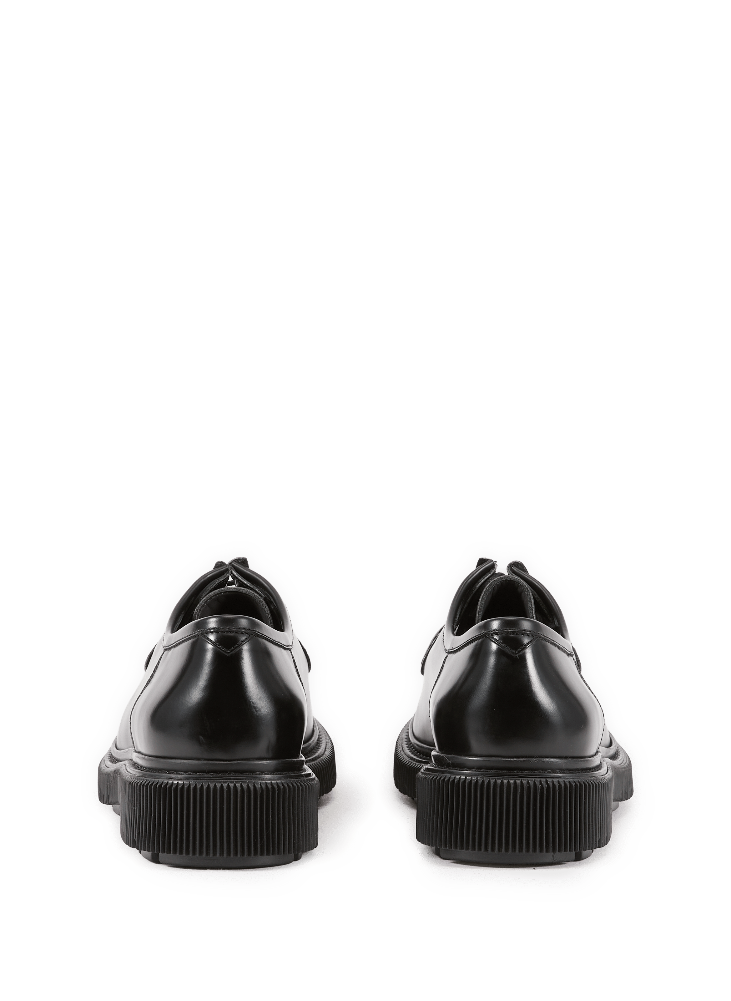 Calfskin leather lace-up loafers ADIEU Black