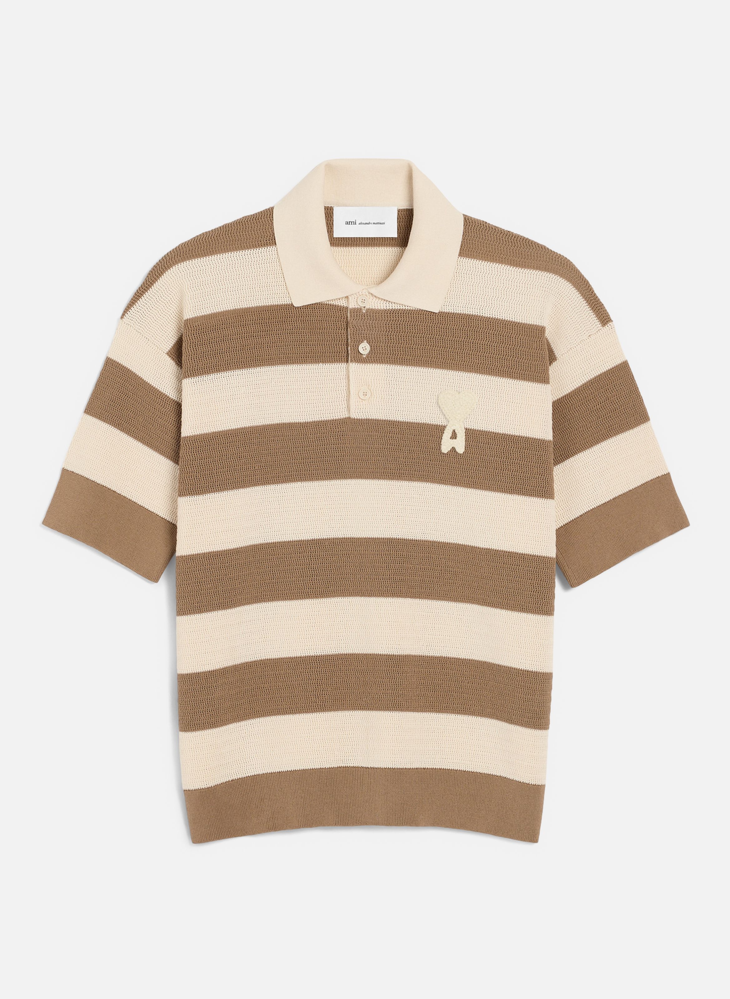 Polo ami de coeur en coton AMI PARIS Multicolore