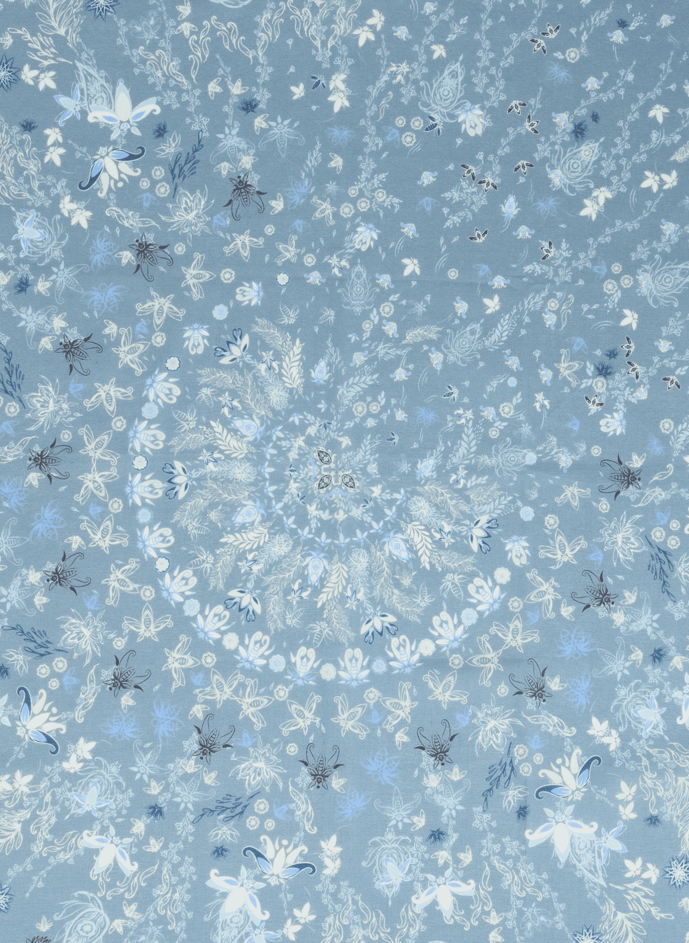 Square Oria cotton scarf PETRUSSE Blue