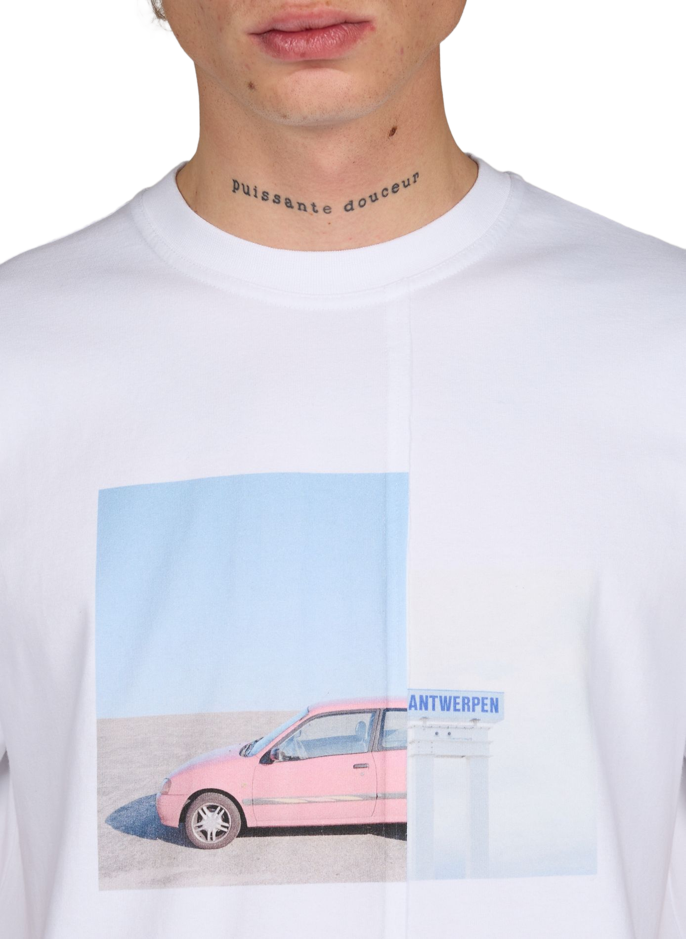 T-shirt imprimé à col rond en coton ARTE ANTWERP Blanc