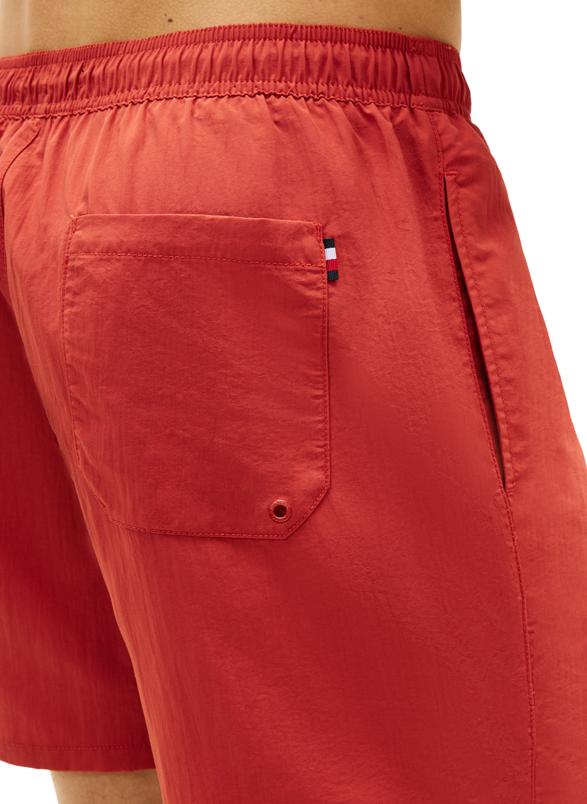 Short de bain mi-long  TOMMY HILFIGER Rouge