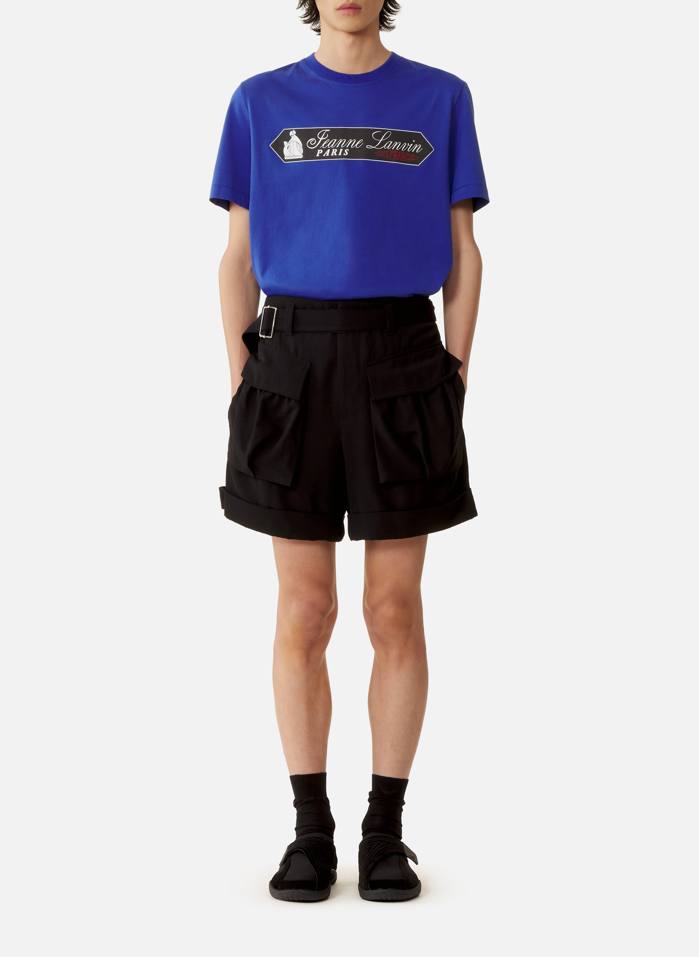 T-shirt imprimé signature lanvin LANVIN Bleu