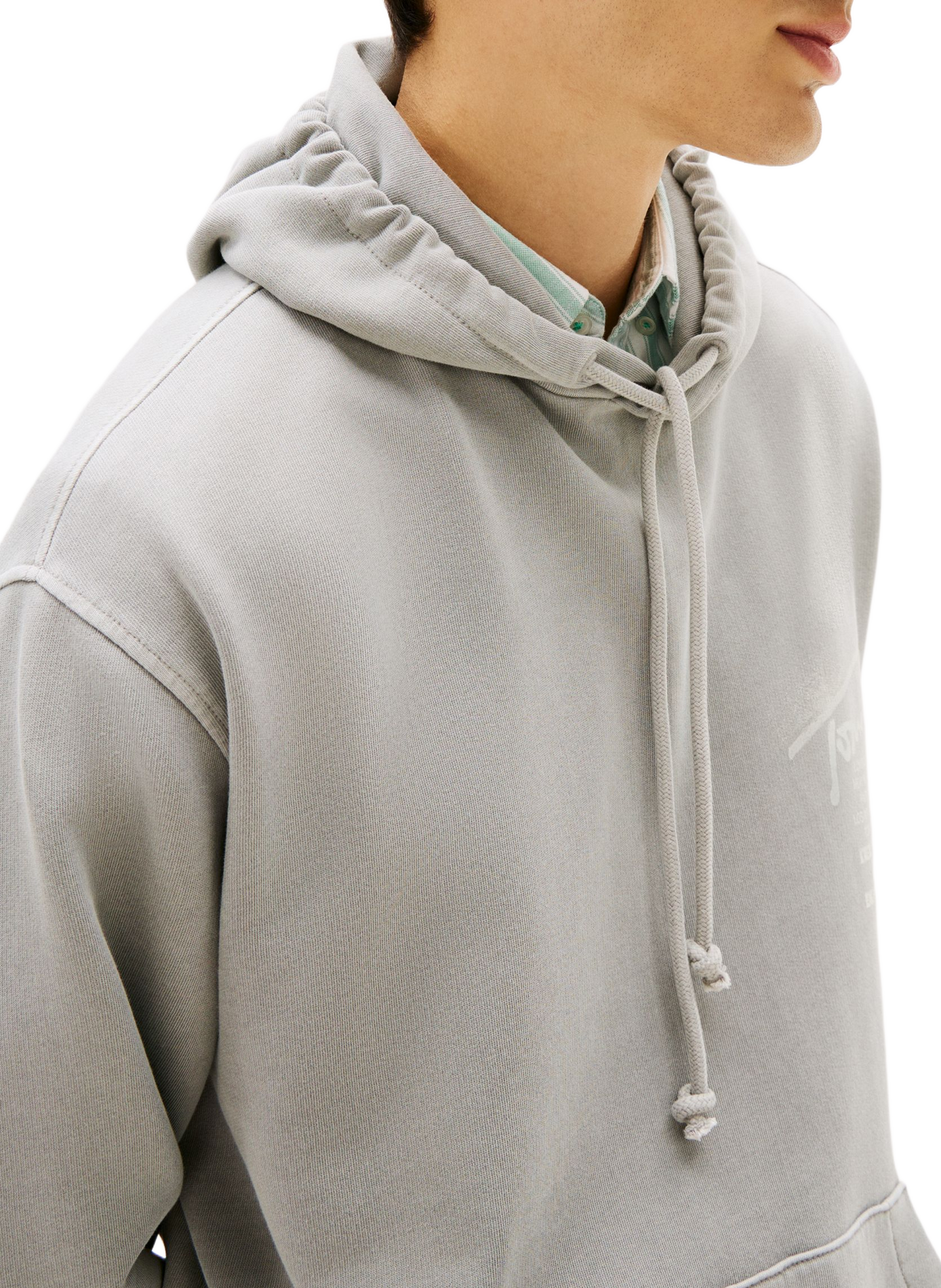 Hoodie with printed logo in cotton TOMMY HILFIGER Grey