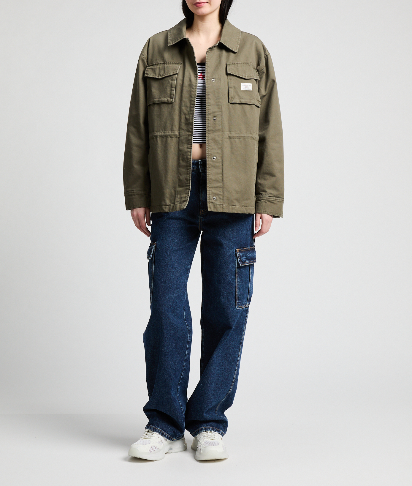 Wide leg cargo jeans GUESS Blue