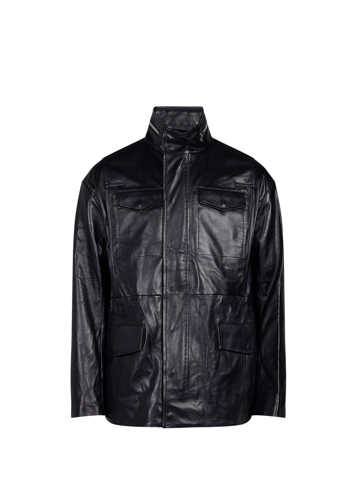 Leren jack OMAR AFRIDI Blauw