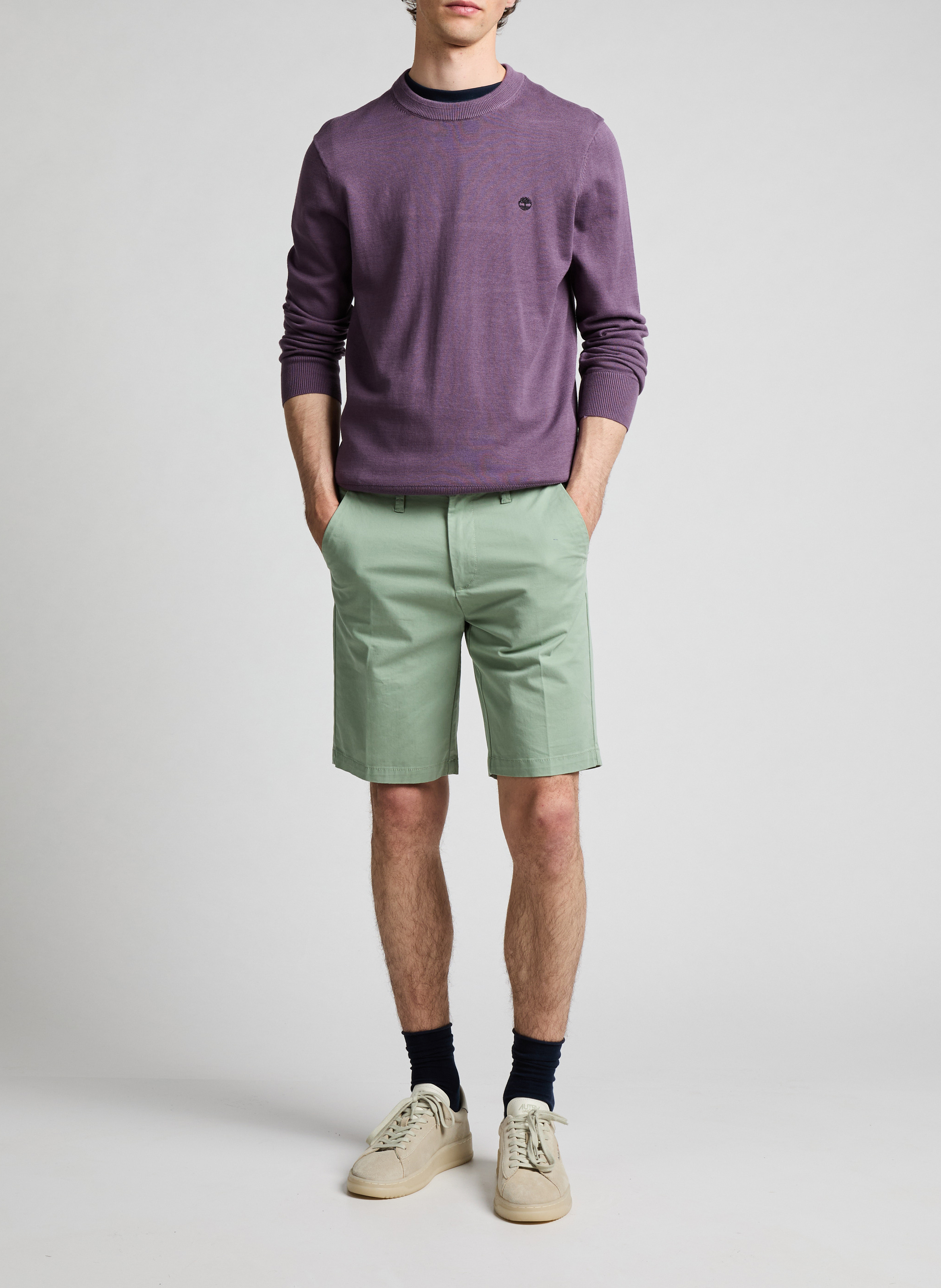 T-shirt slim en coton TIMBERLAND Bleu