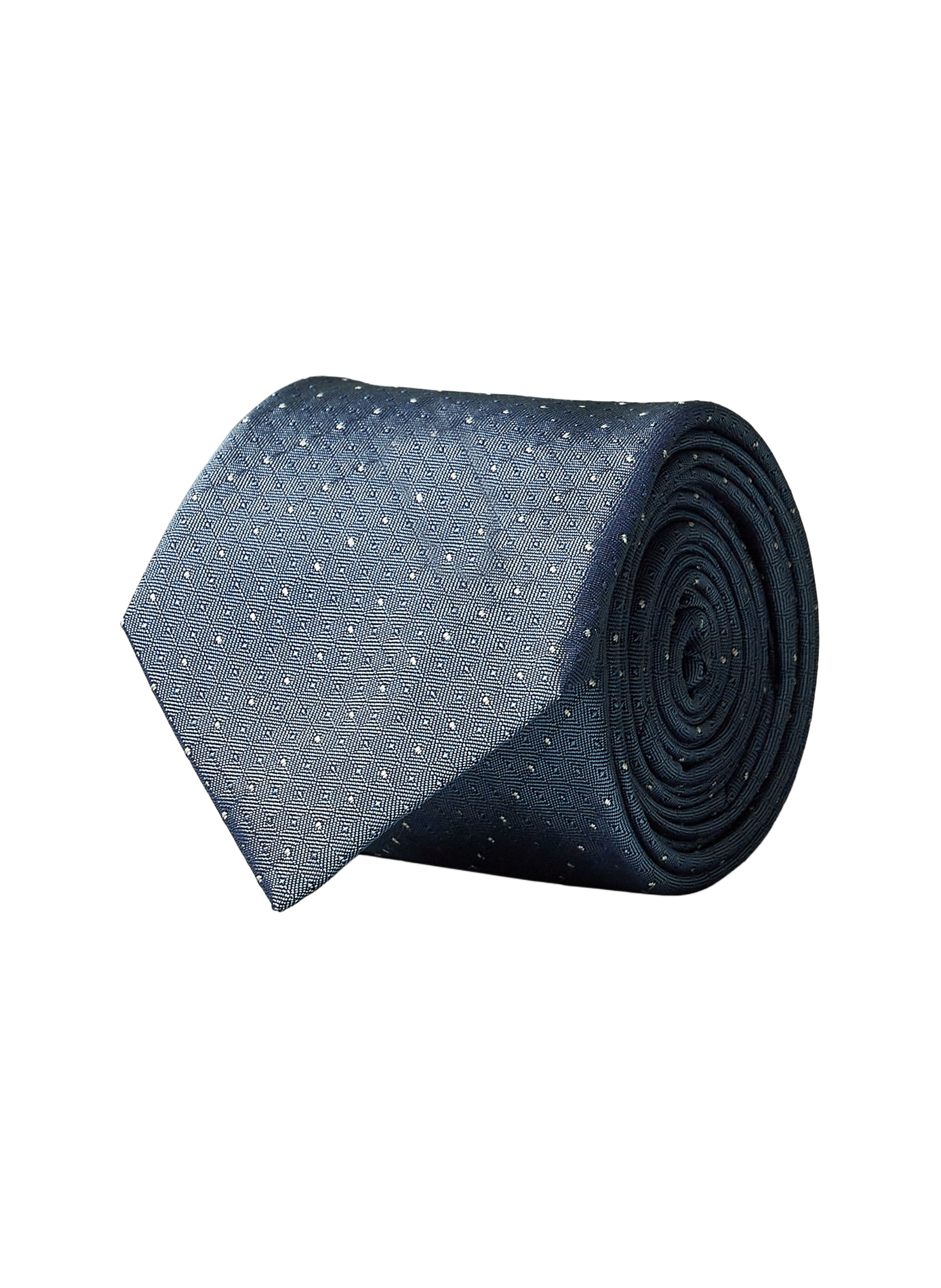 Corbata de jacquard de seda y lino CALVIN KLEIN Azul