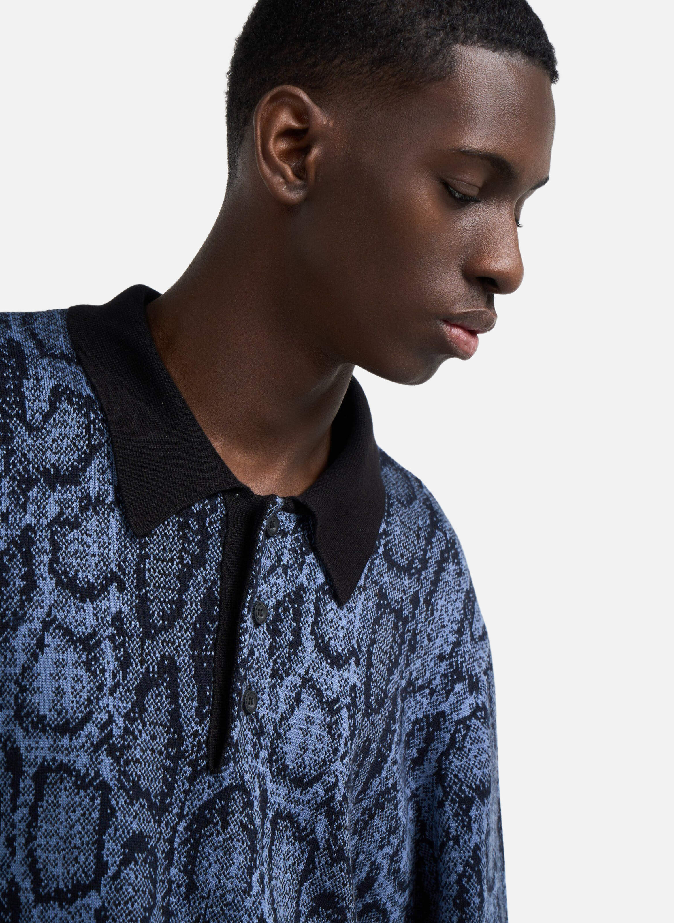Polo l/s snake polo CARHARTT WIP Bleu