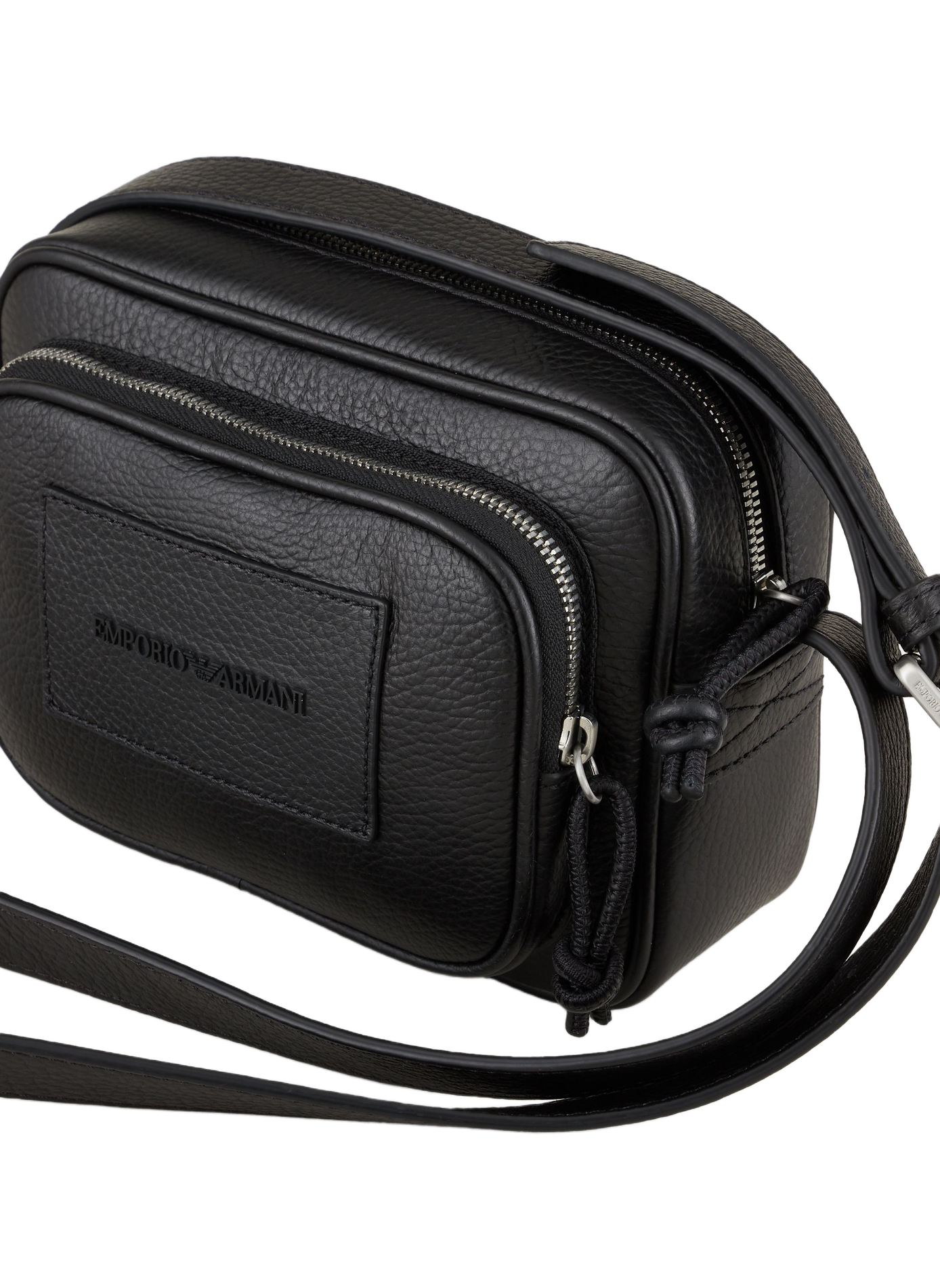Multi-pocket leather bag EMPORIO ARMANI Black