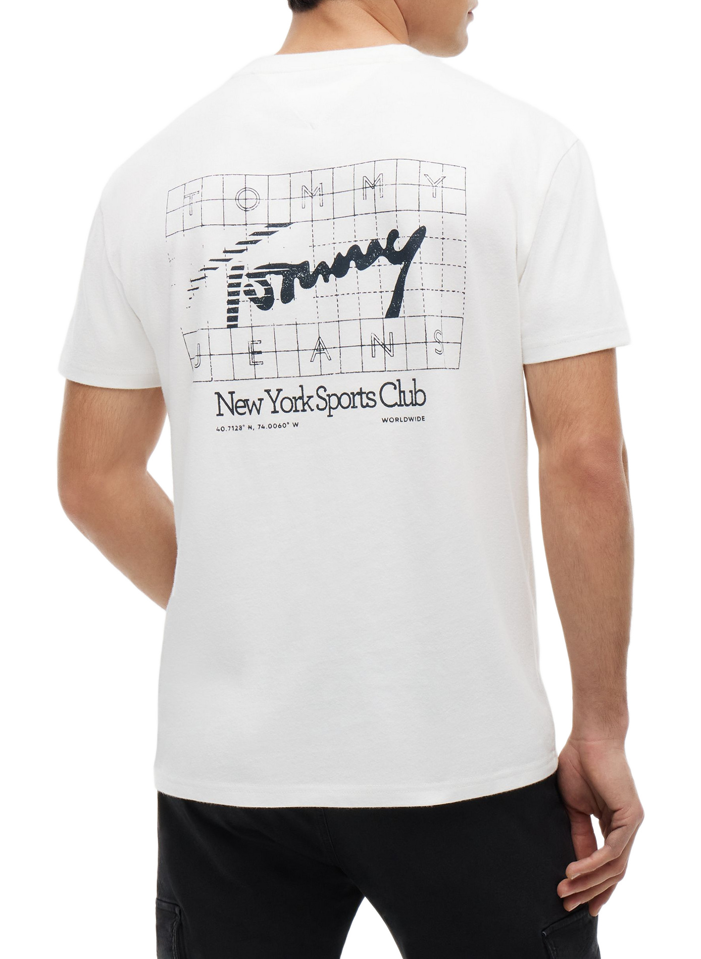 Spot-print cotton T-shirt TOMMY HILFIGER White