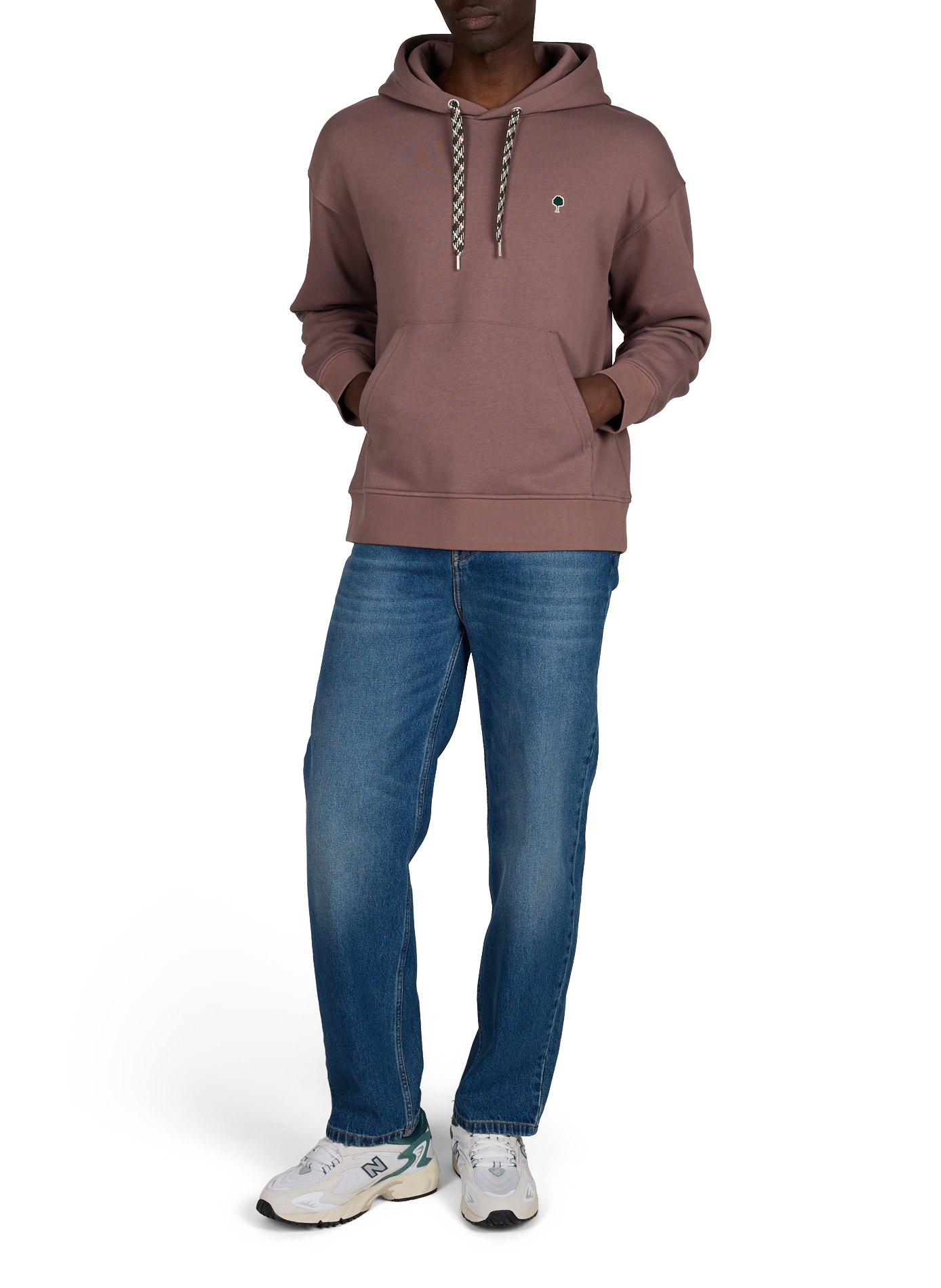 Sweatshirt droit à capuche en coton mélangé FAGUO Rouge