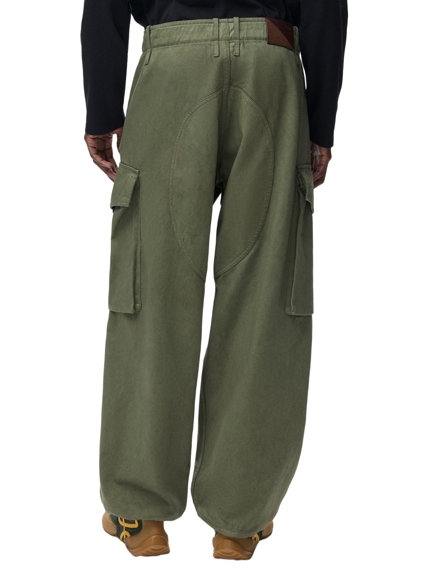Cotton satin pants LOEWE Green