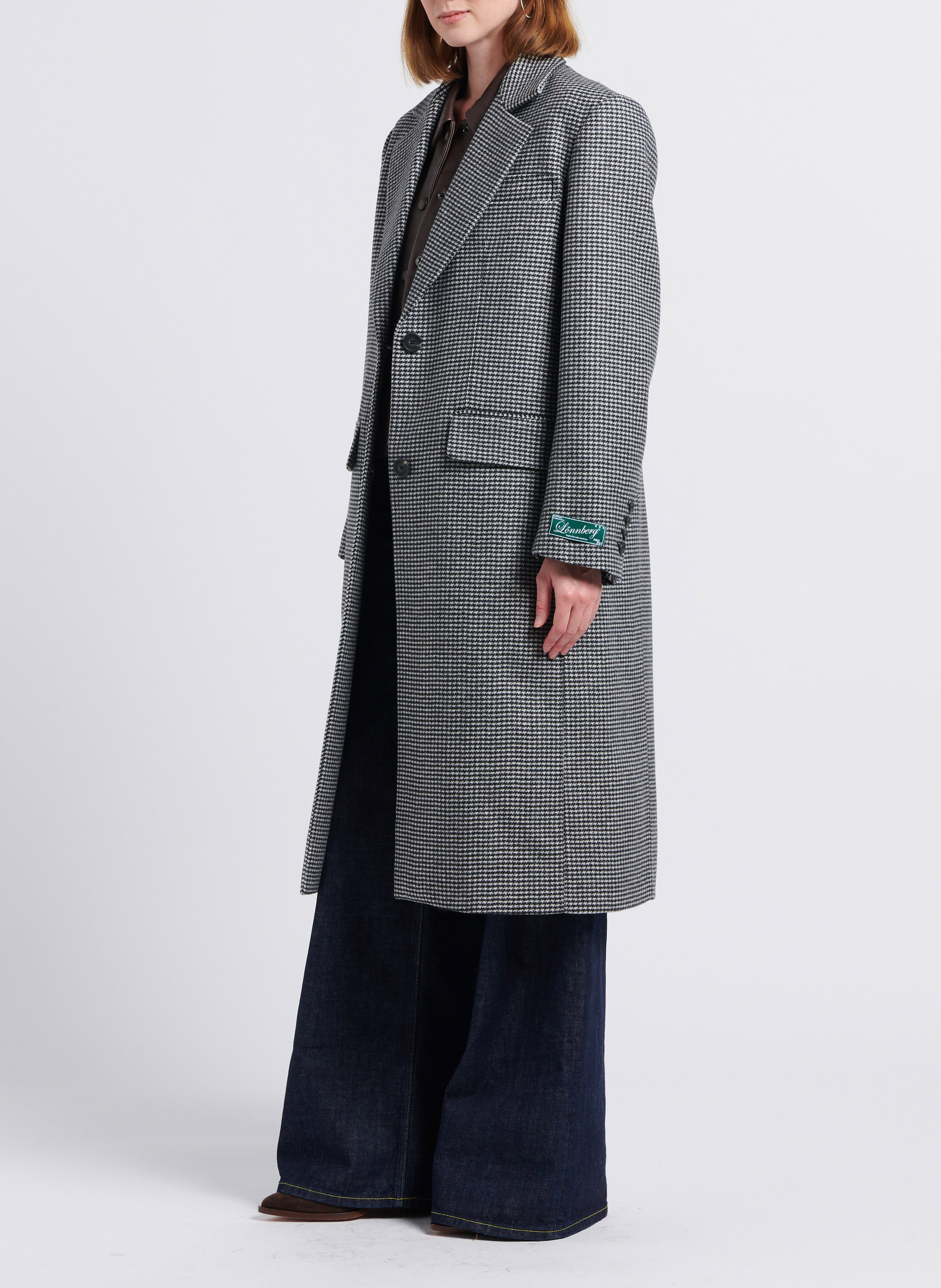 Veste col claudine en cuir milos BA&SH Marron
