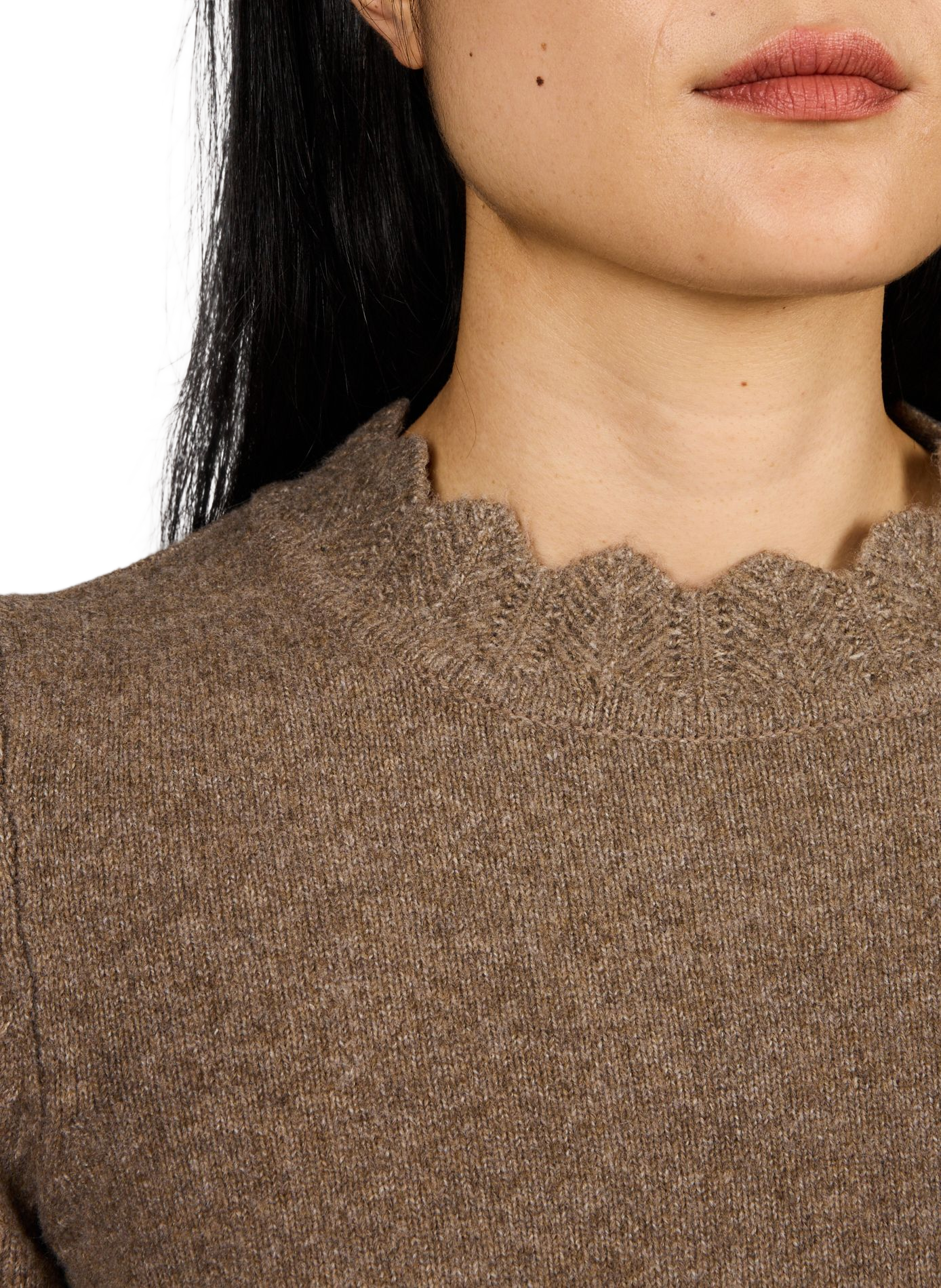 Gerader Pullover mit Stehkragen VILA Braun