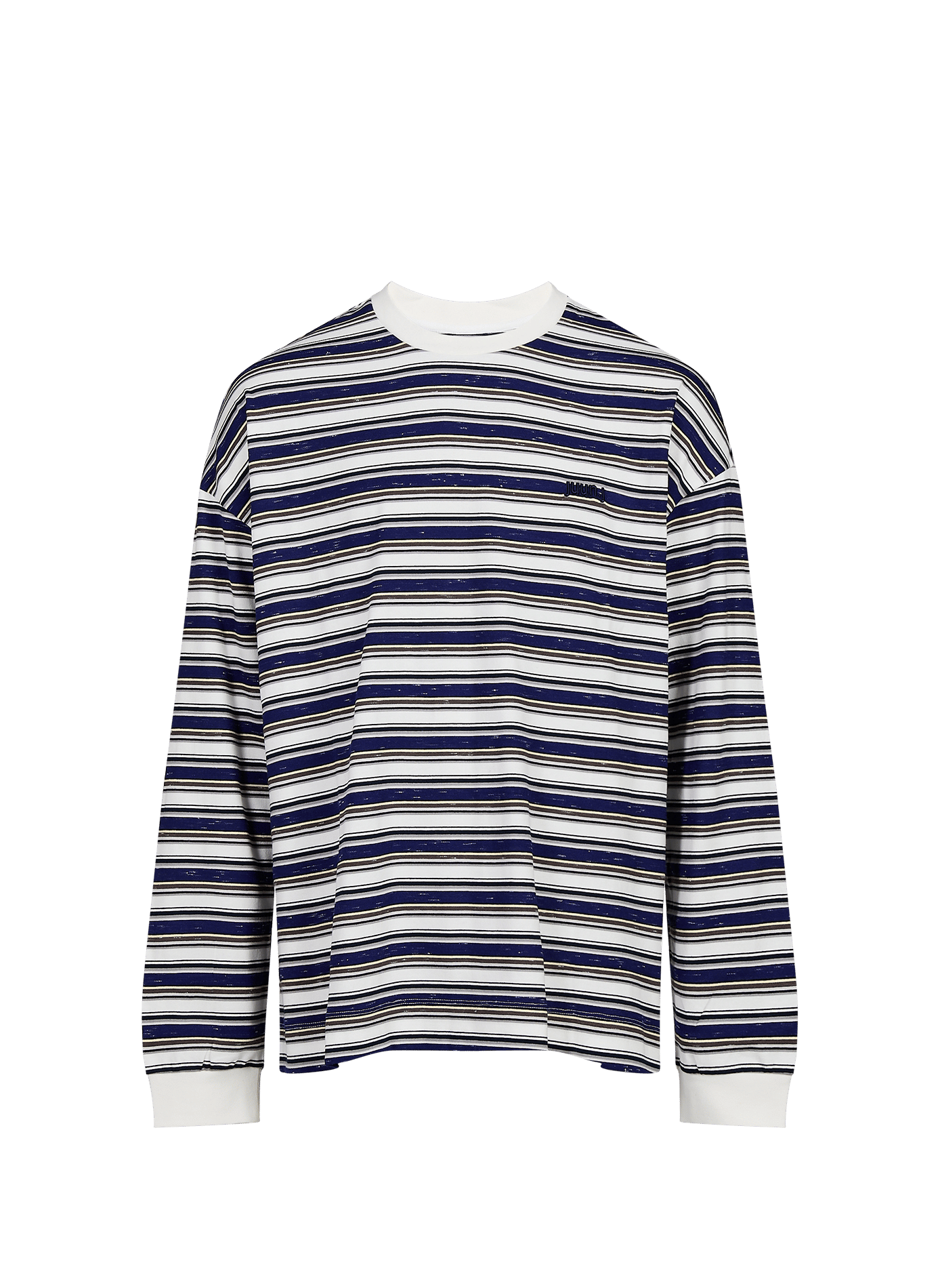 T-shirt droit à rayures en coton JUUN.J Bleu