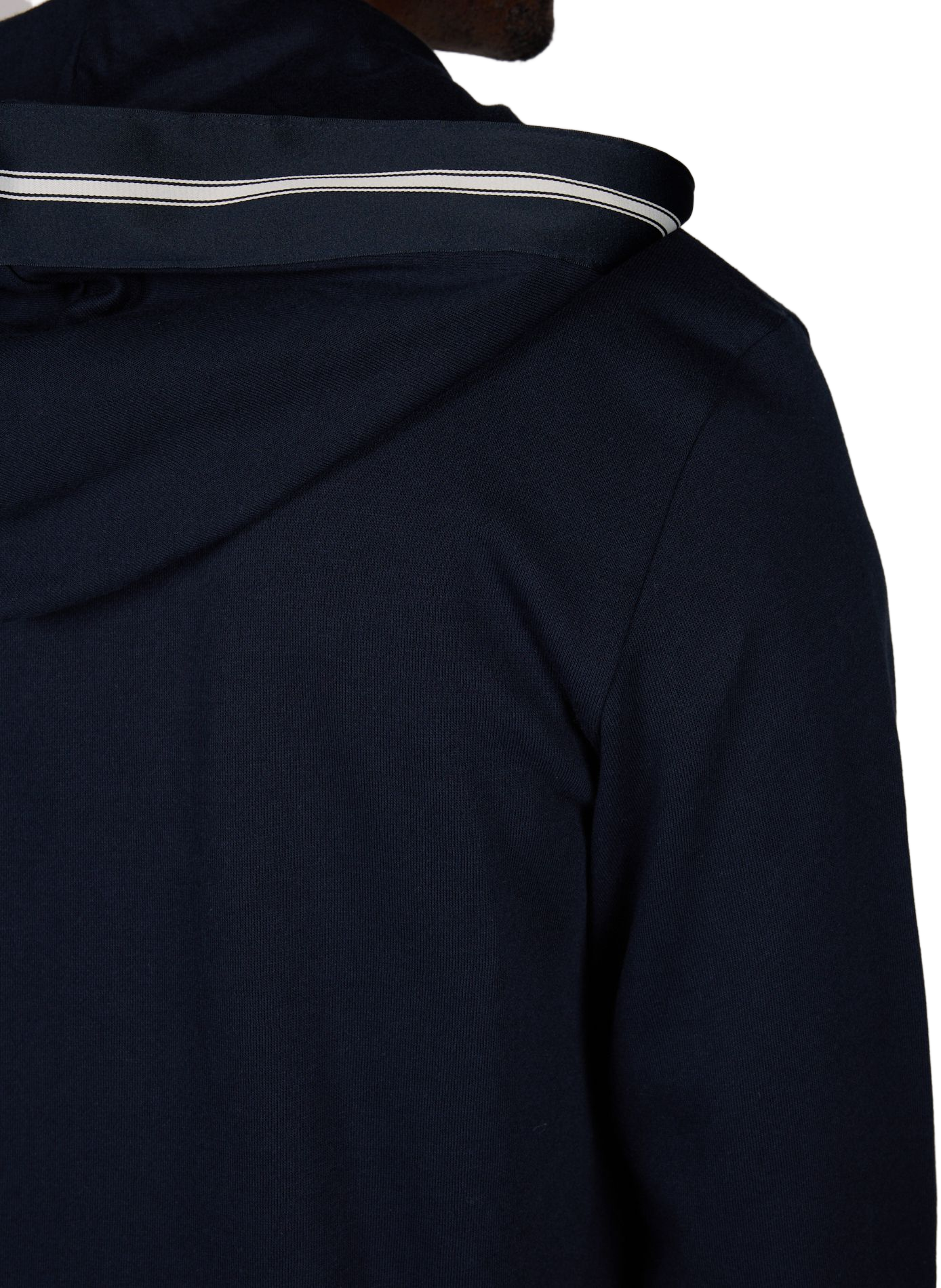 Straight hooded sweatshirt in blended cotton EMPORIO ARMANI Blue
