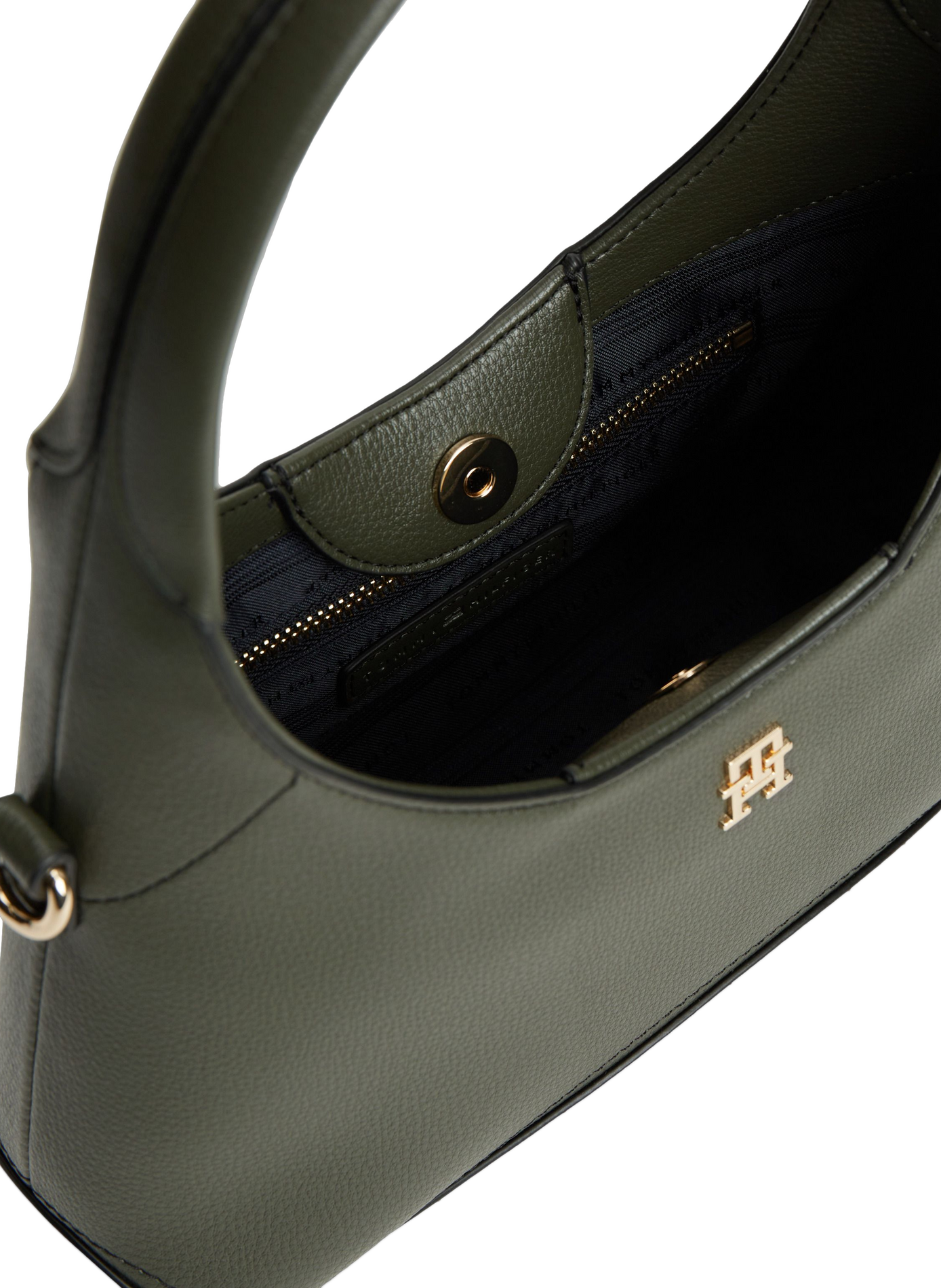 Plain zip-up shoulder bag | Khaki TOMMY HILFIGER Women