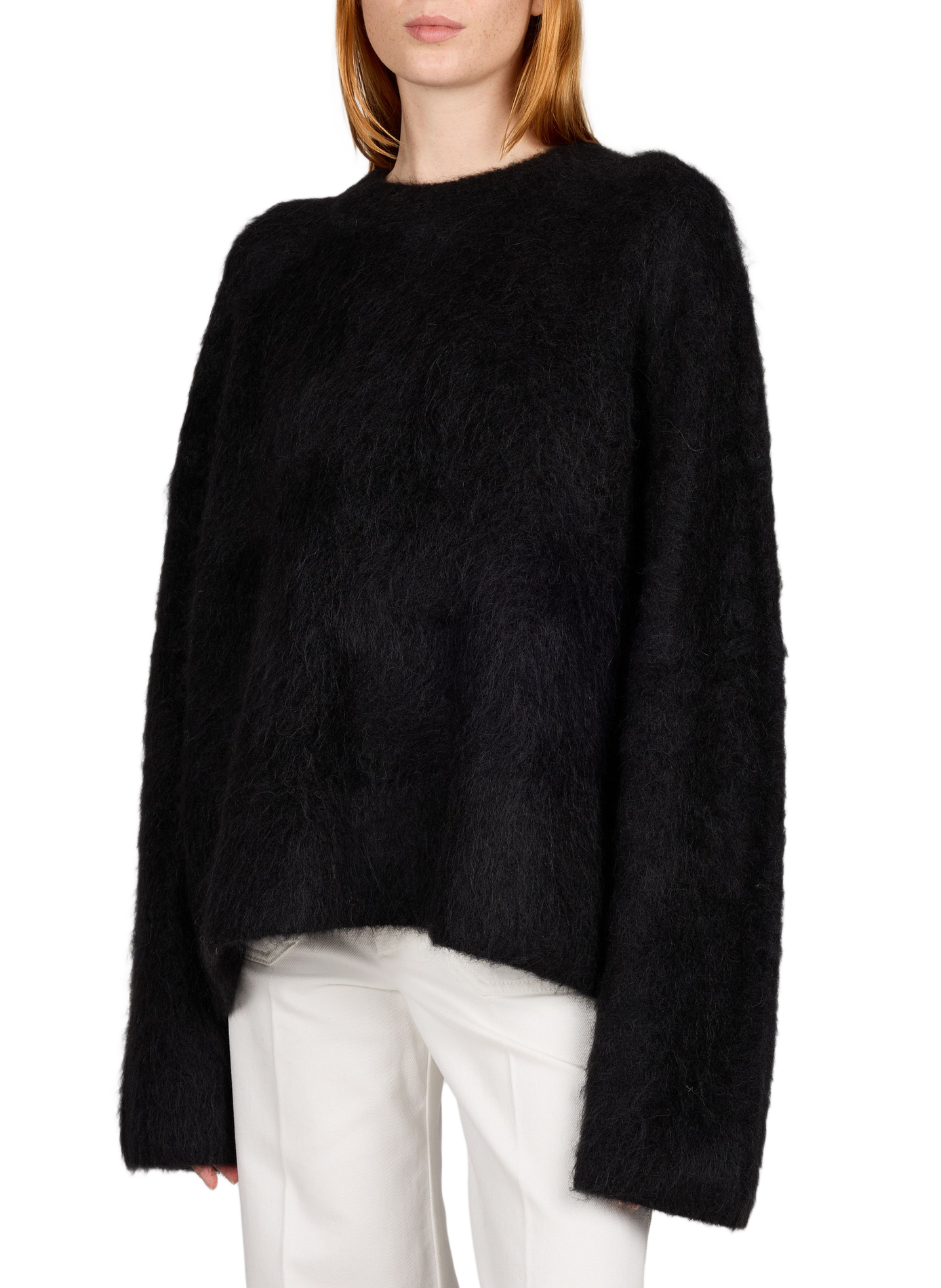 Pull oversize en laine mélangée TOTEME Noir