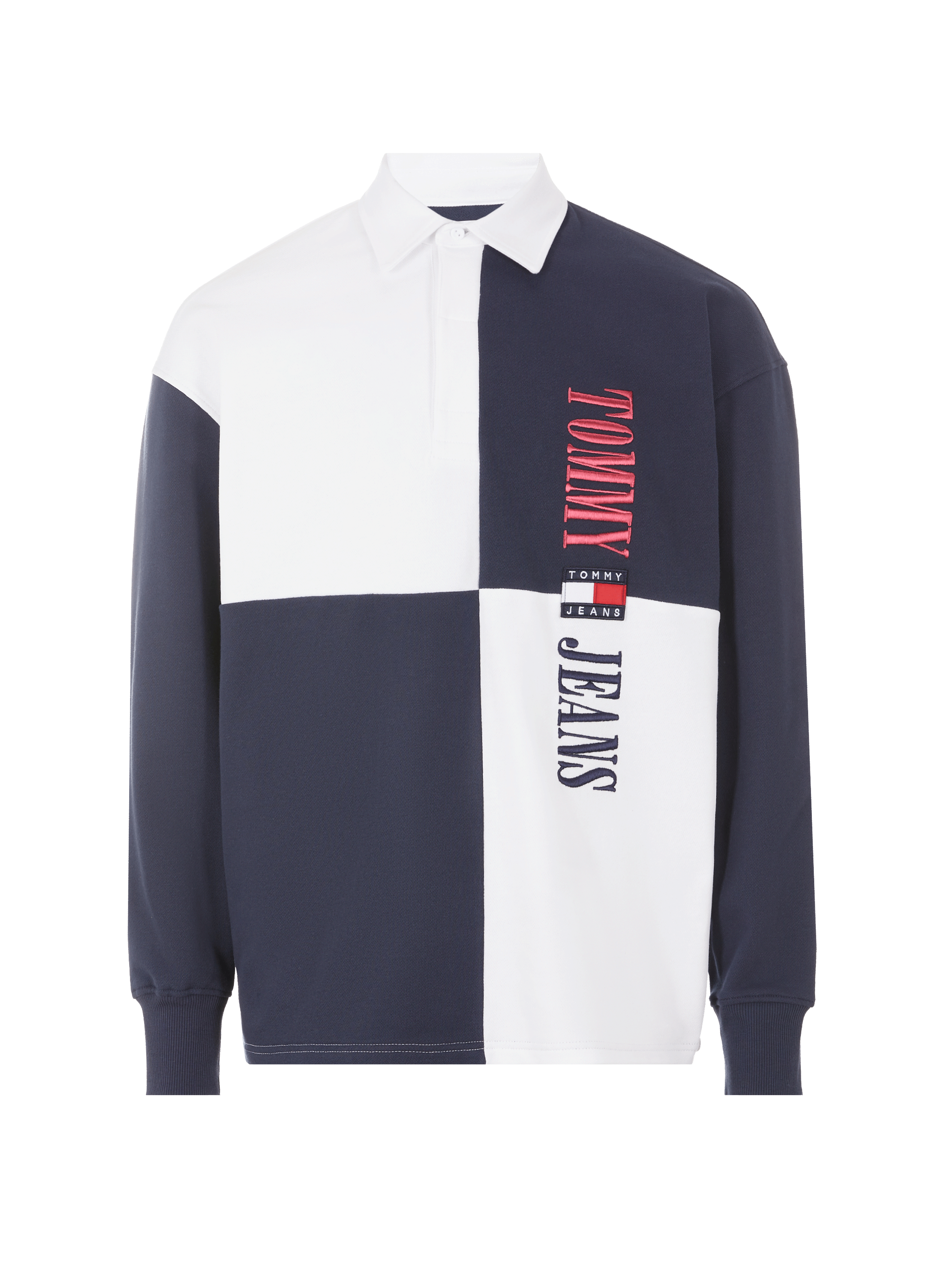 Polo manches longues en coton organique mélangé