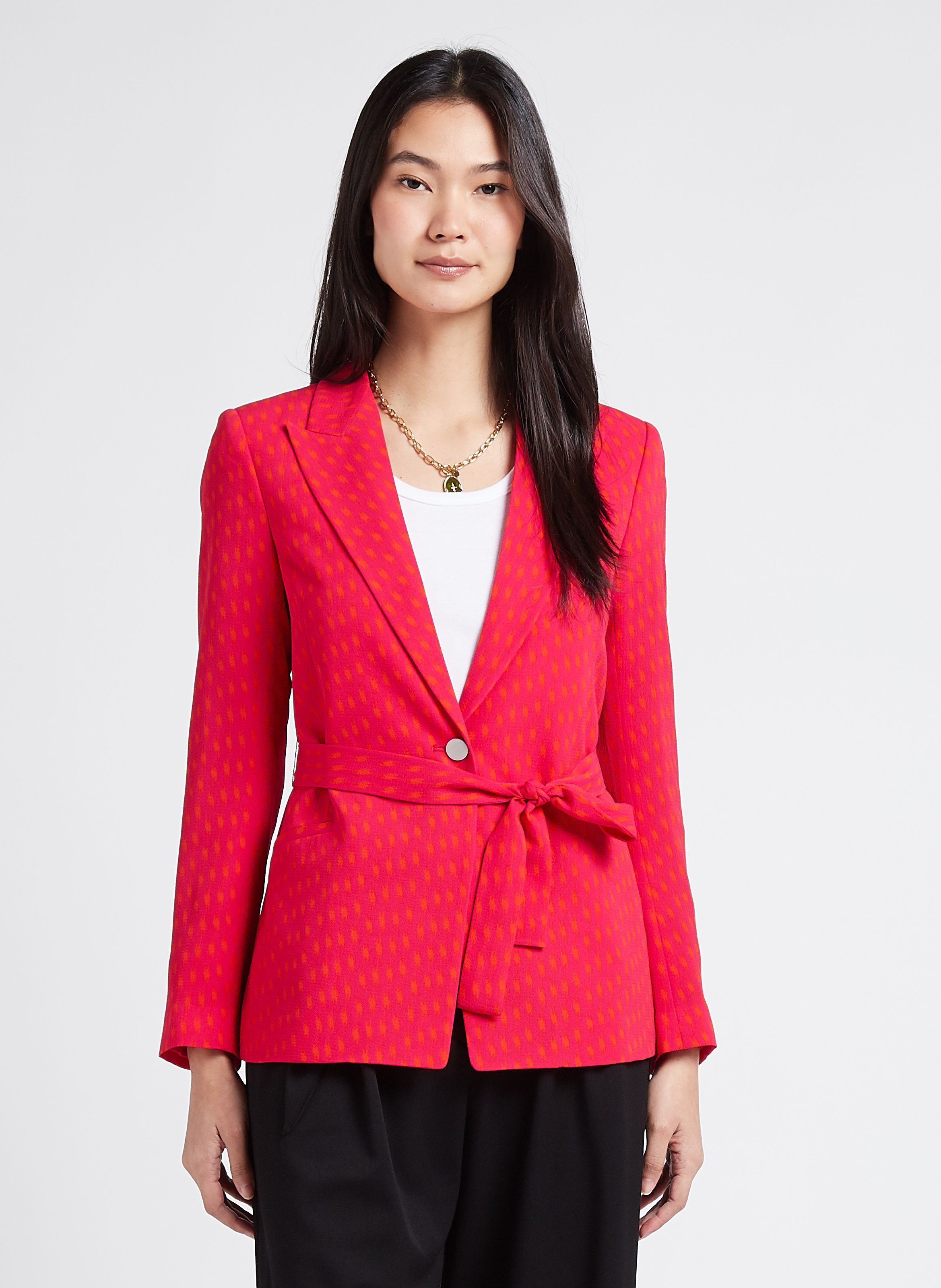 Veste rouge best sale ikks femme