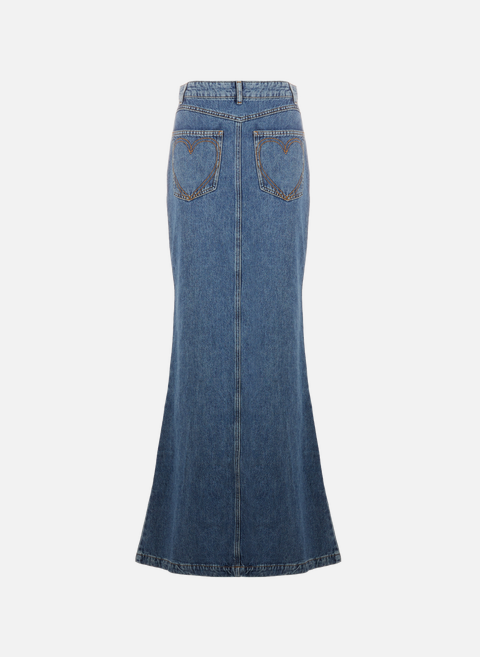تنورة طويلة من الدينيم باللون الأزرق من moschino jeans 