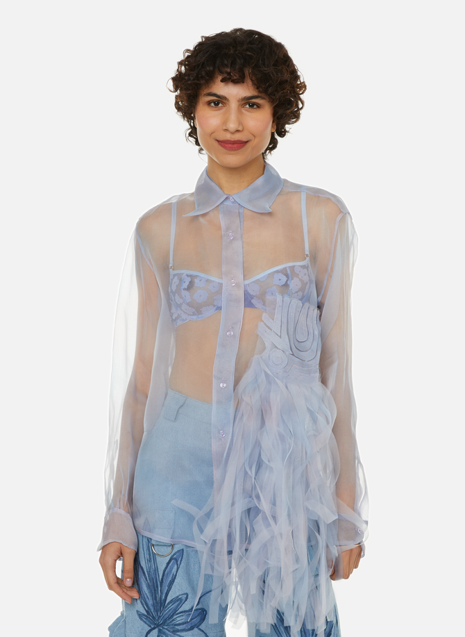 COLLINA STRADA transparent silk shirt