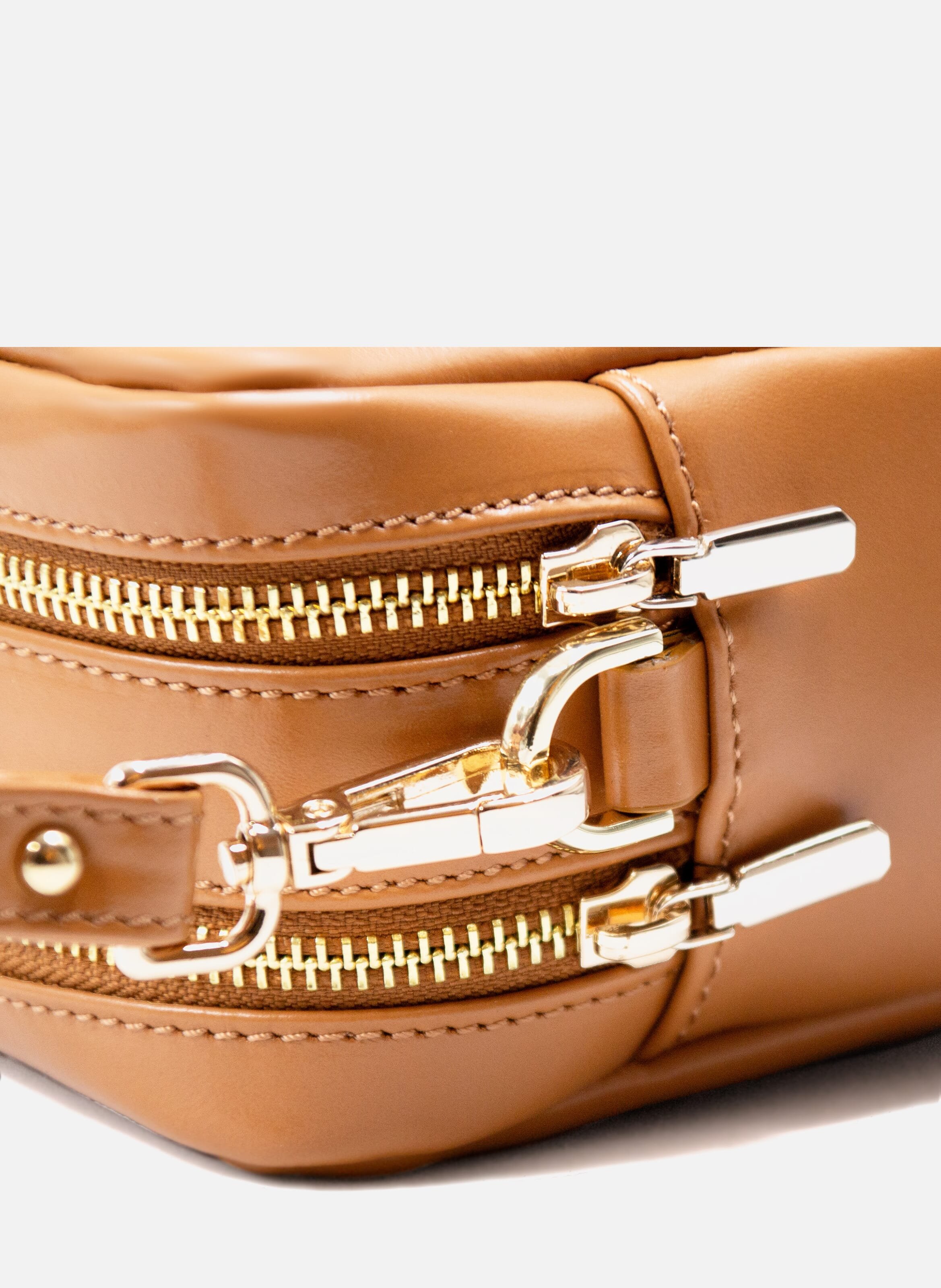 Sac gabrielle cuir lisse JULES & JENN Marron