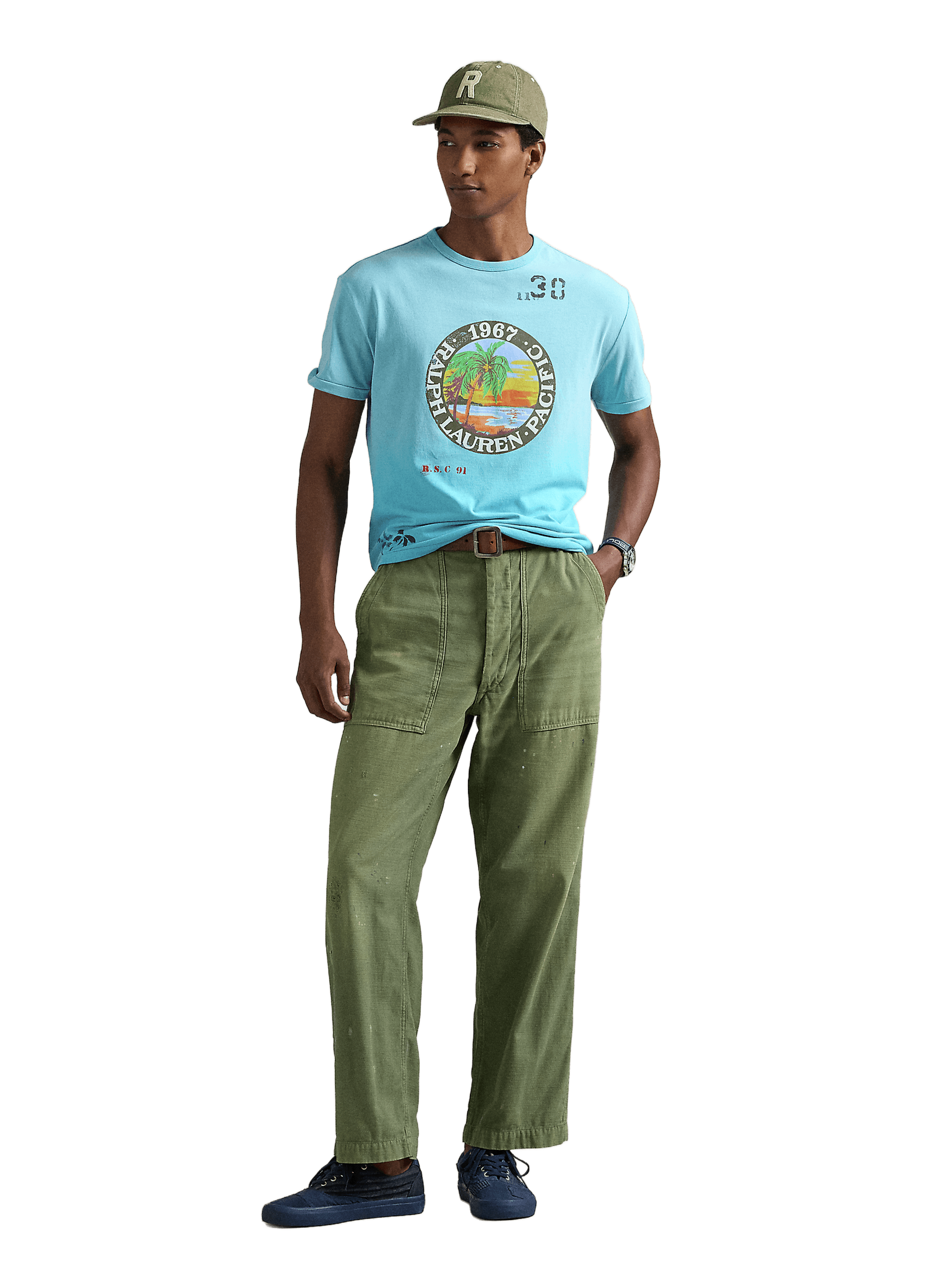 T-shirt à motif  POLO RALPH LAUREN Bleu