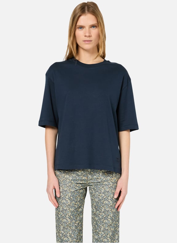 T-shirt ample en coton épais - galina Bleu by GERARD DAREL GERARD DAREL T-shirt ample en coton épais - galina Bleu