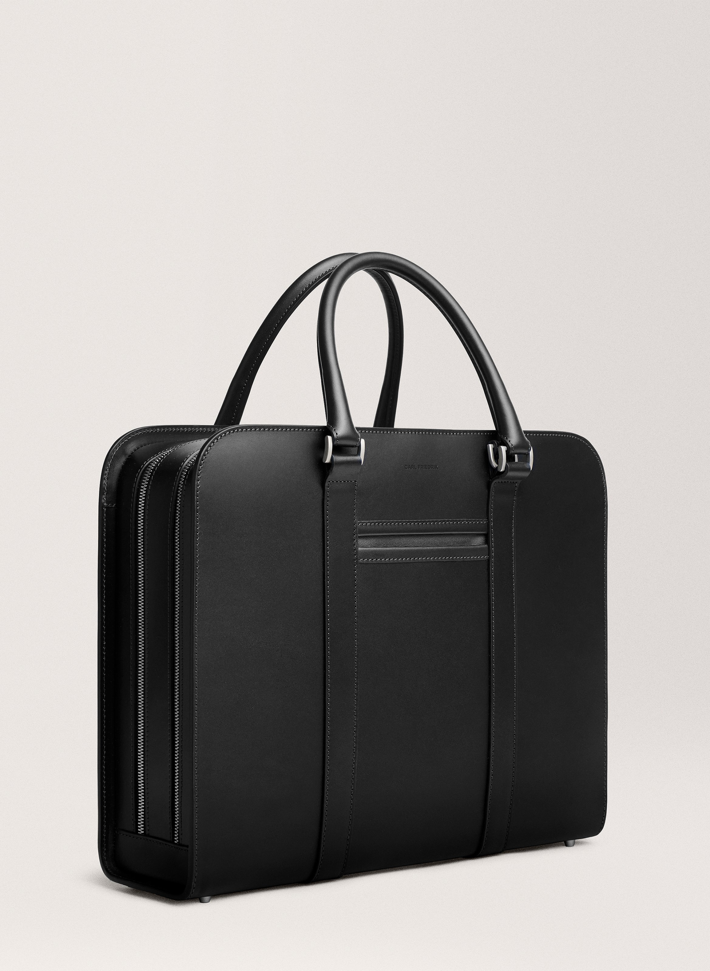 Porte-documents 'Palissy Double' en cuir vachetta CARL FRIEDRIK Noir