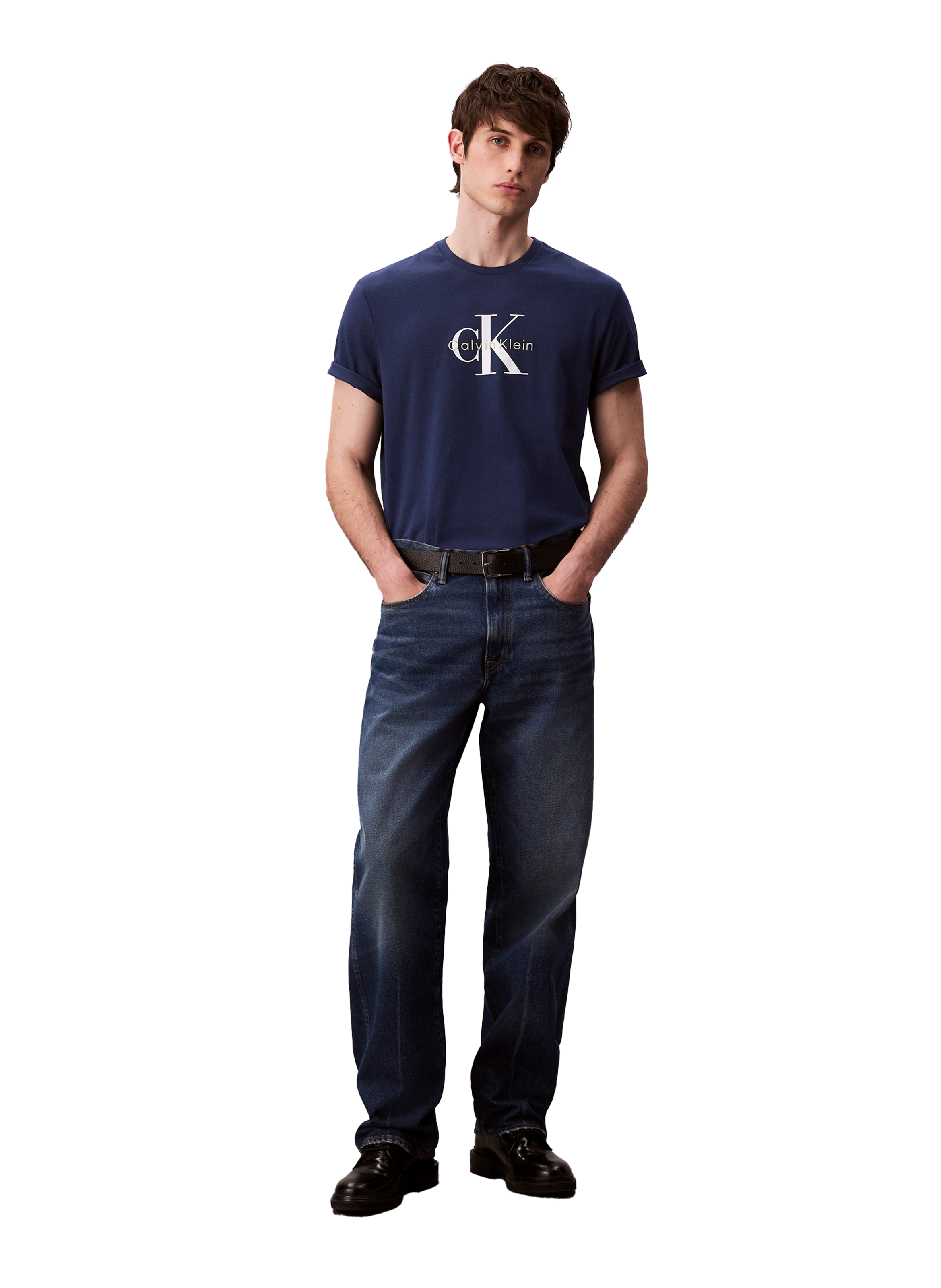 Cotton Logo T-shirt CALVIN KLEIN Blue