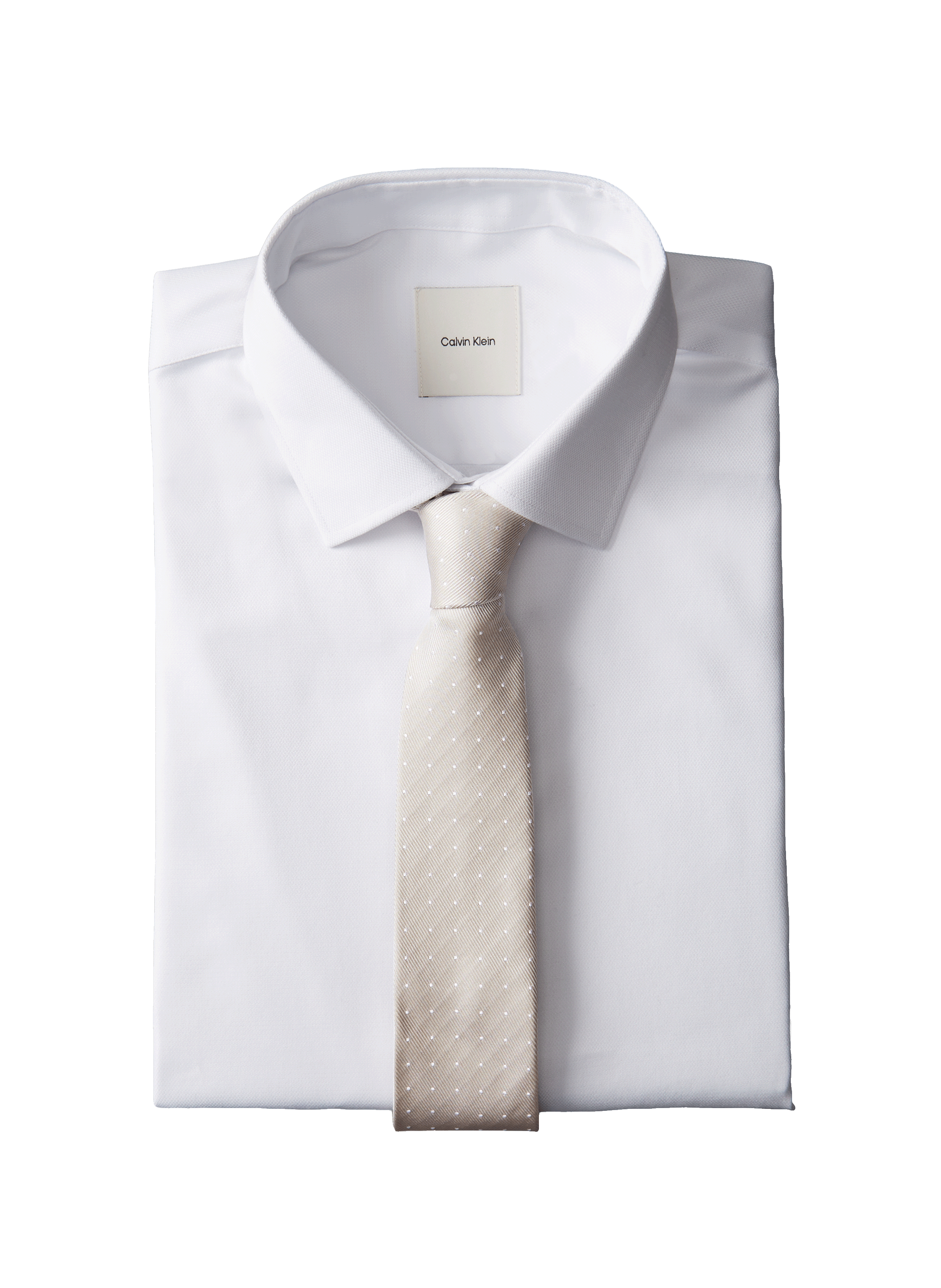 Polka dot tie CALVIN KLEIN Beige