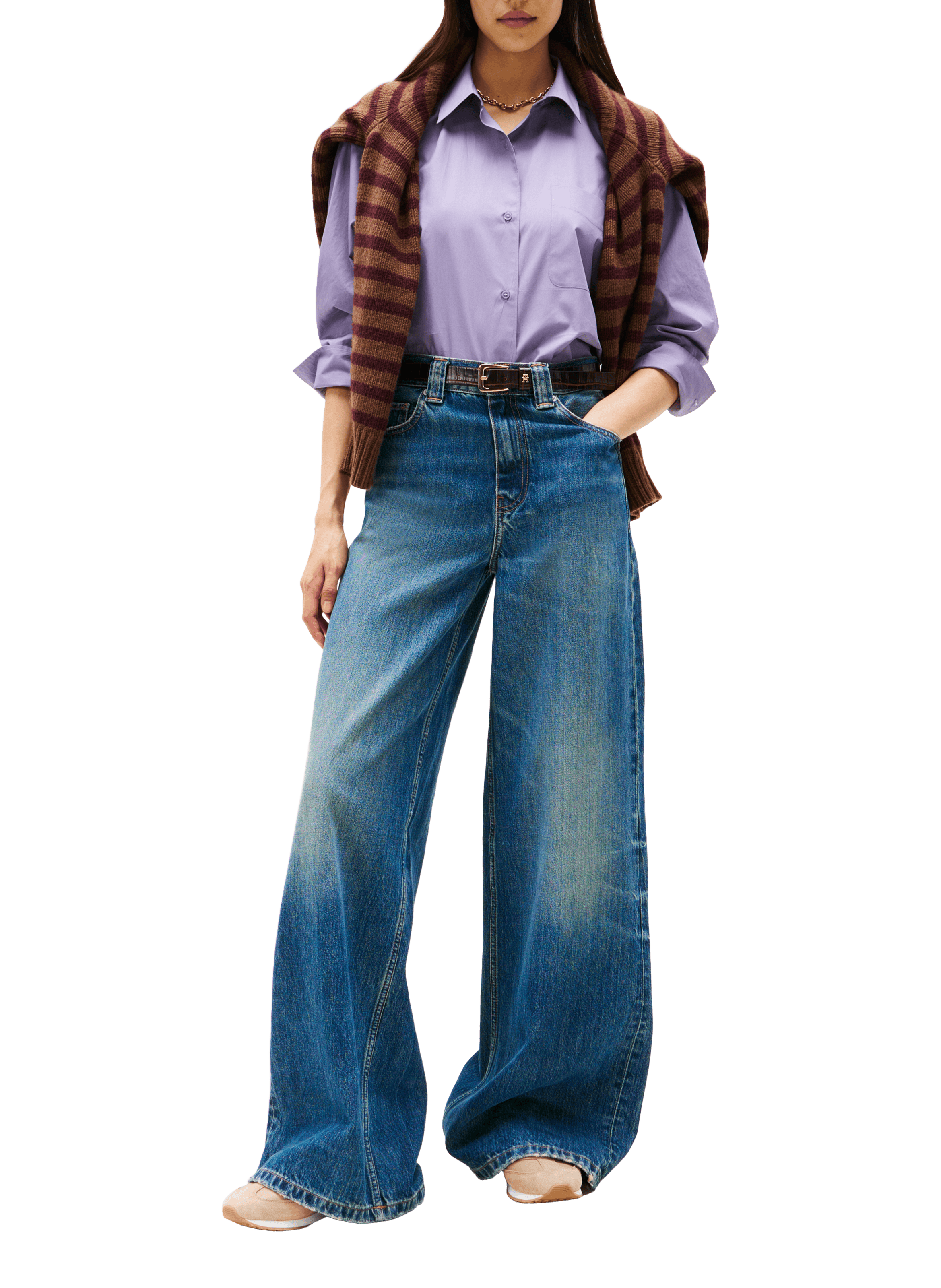 Baskets en cuir à logo TOMMY HILFIGER Beige