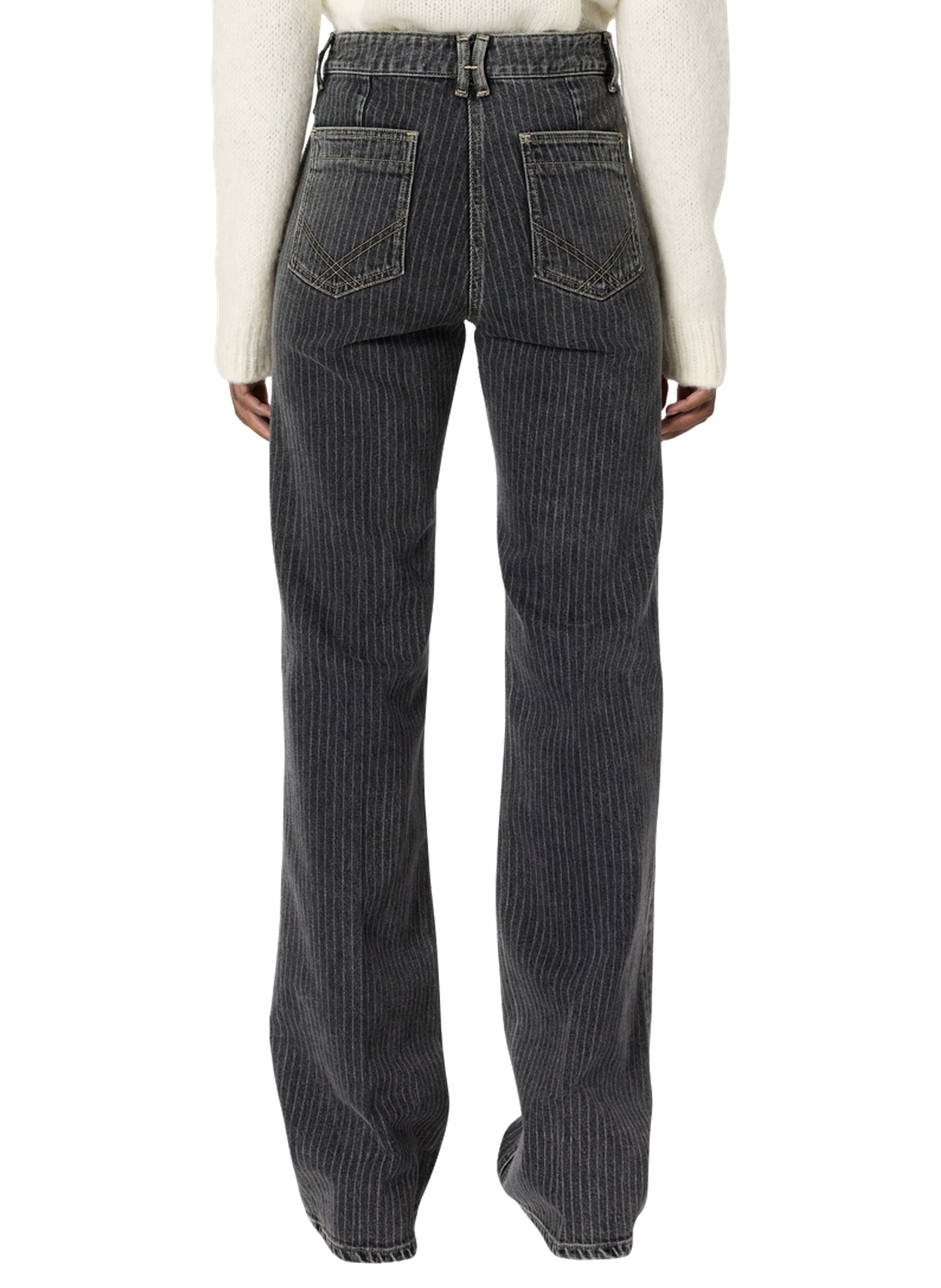 Jean flare à rayures - anna GERARD DAREL Gris