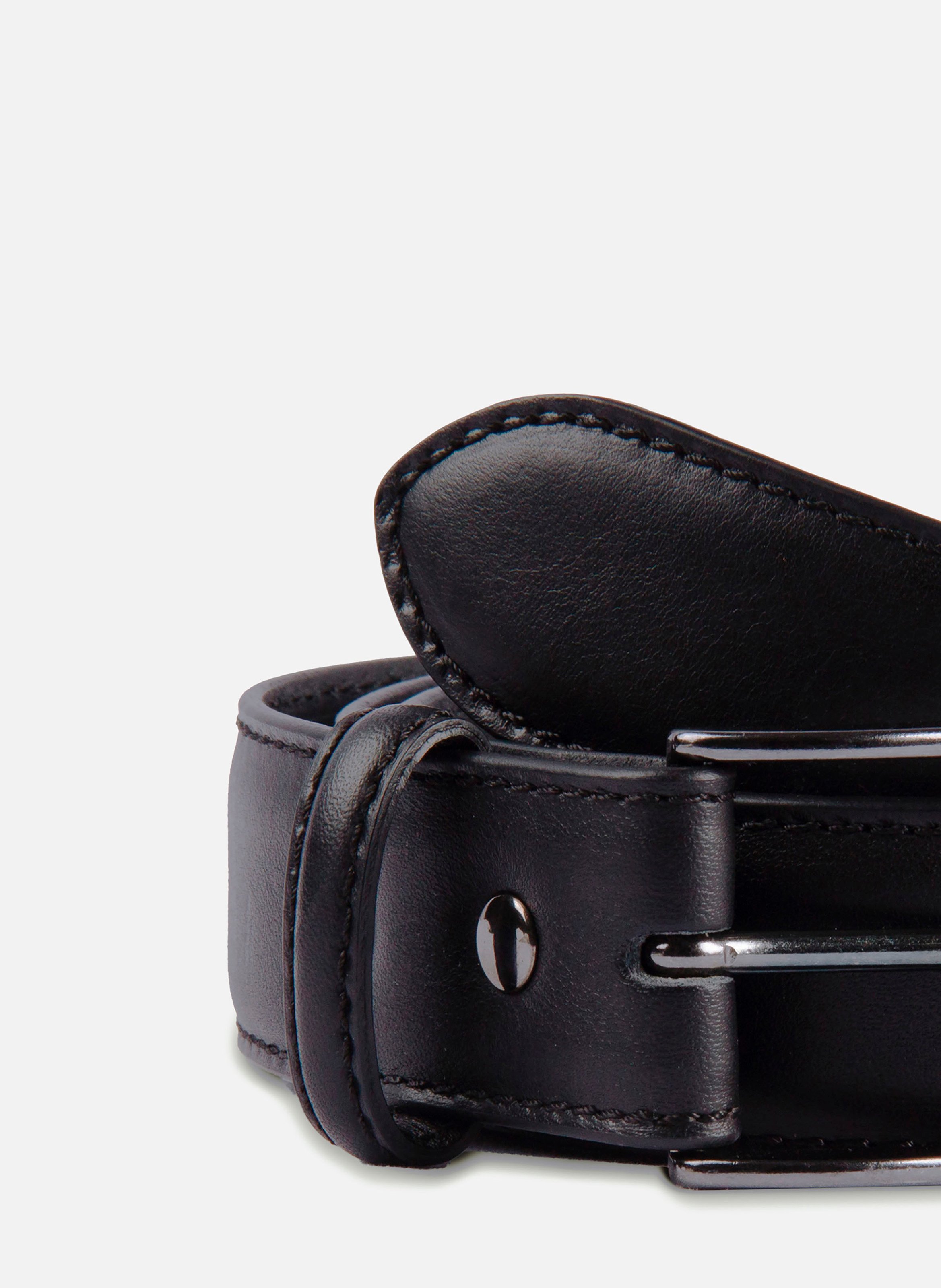 Ceinture madrid cuir JULES & JENN Noir