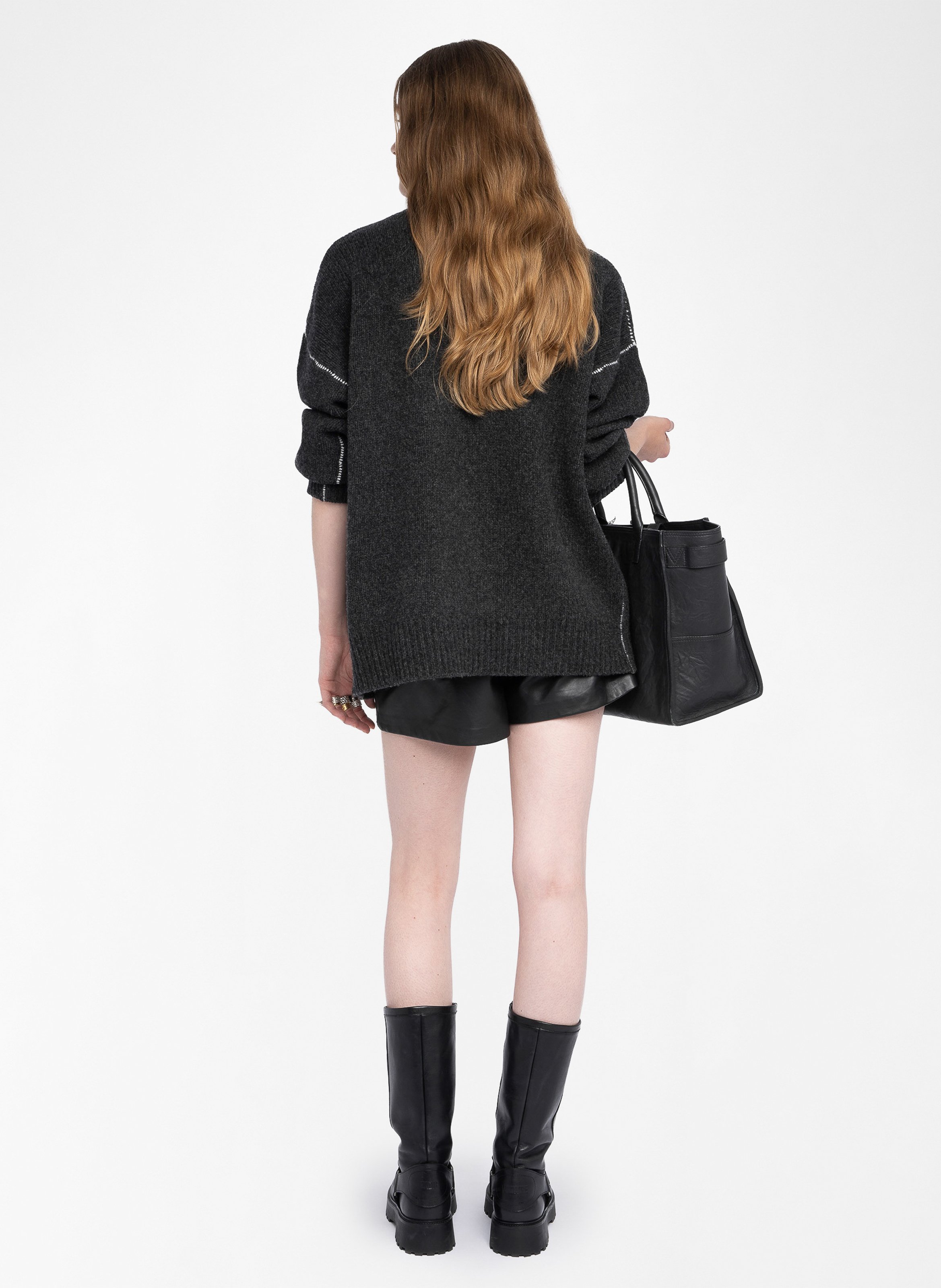 Cardigan droit en laine arpa ZADIG&VOLTAIRE Gris