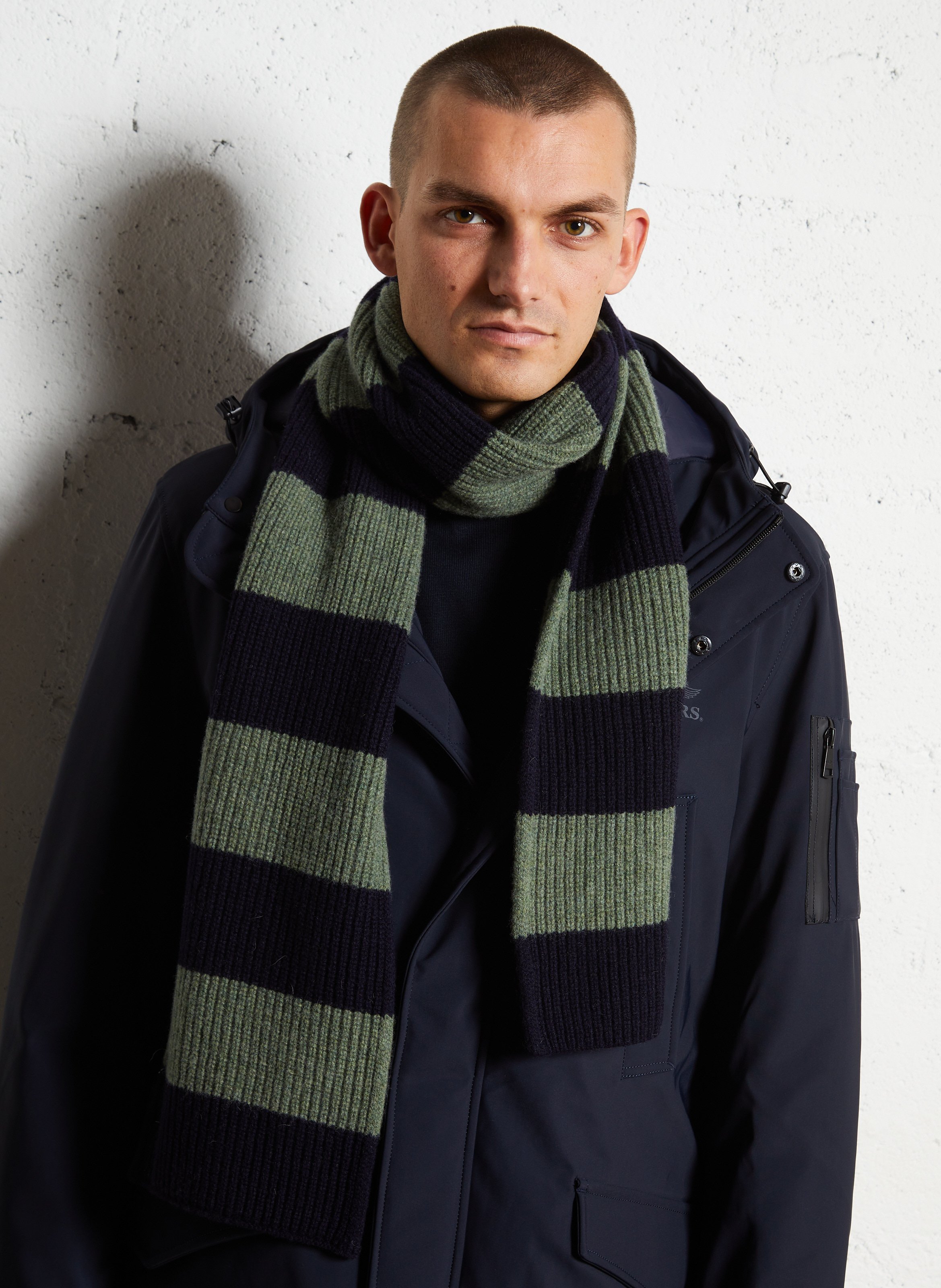 Echarpe en laine héritage  Navire-chimera chine clair